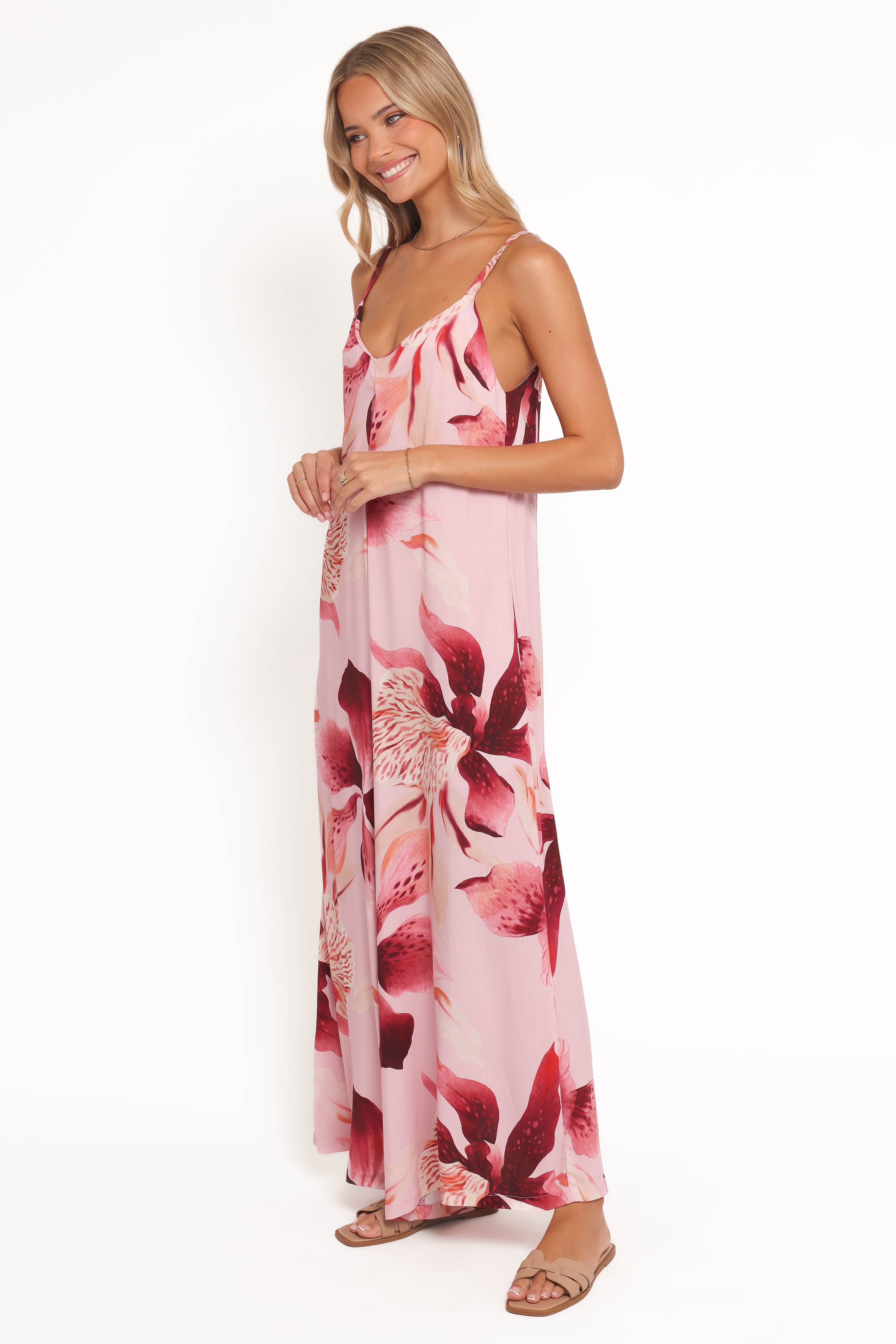 PLAYSUITS Kiki Wide Leg Jumpsuit - Blush Floral