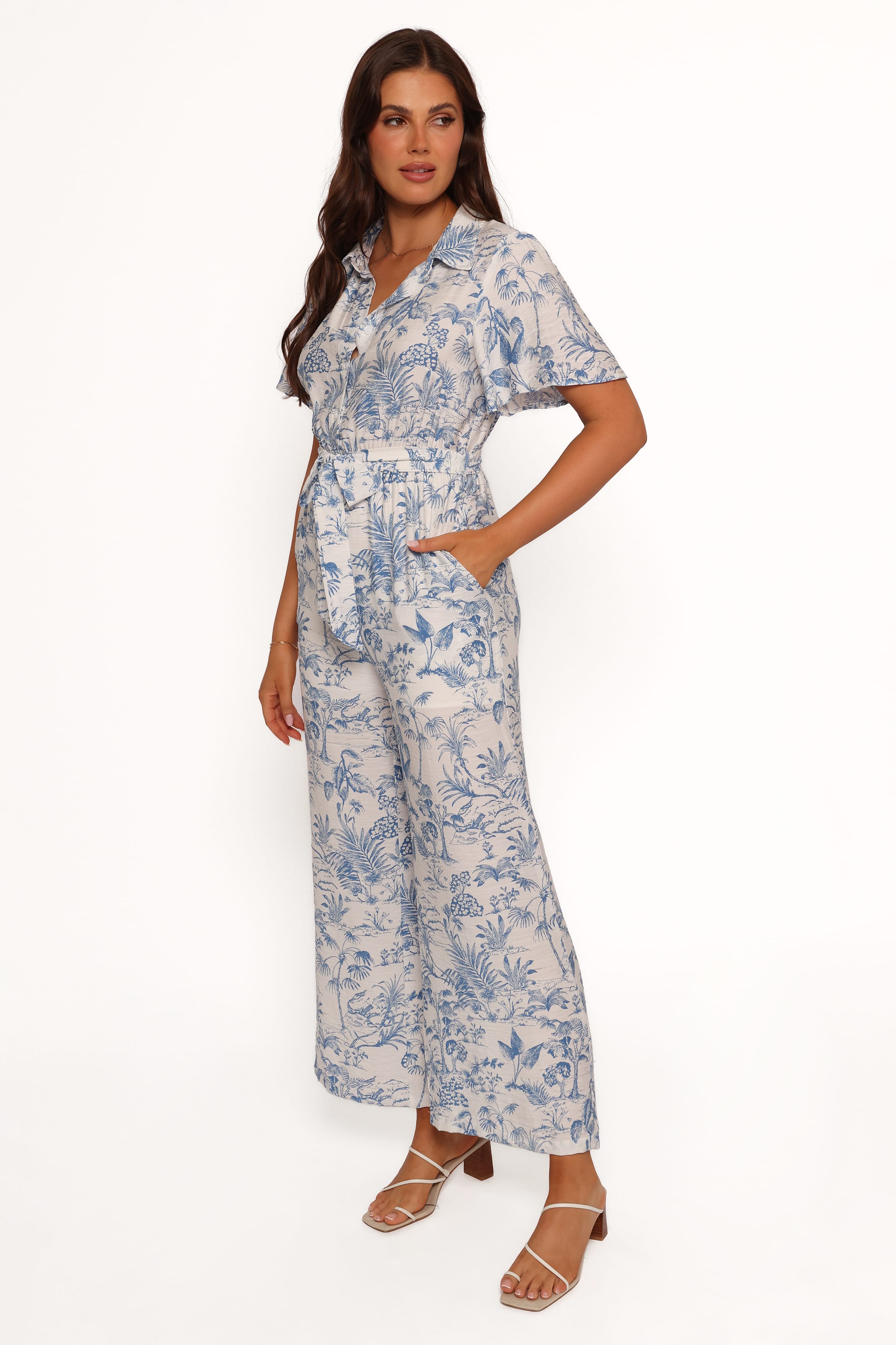 PLAYSUITS Lara Jumpsuit - Blue White