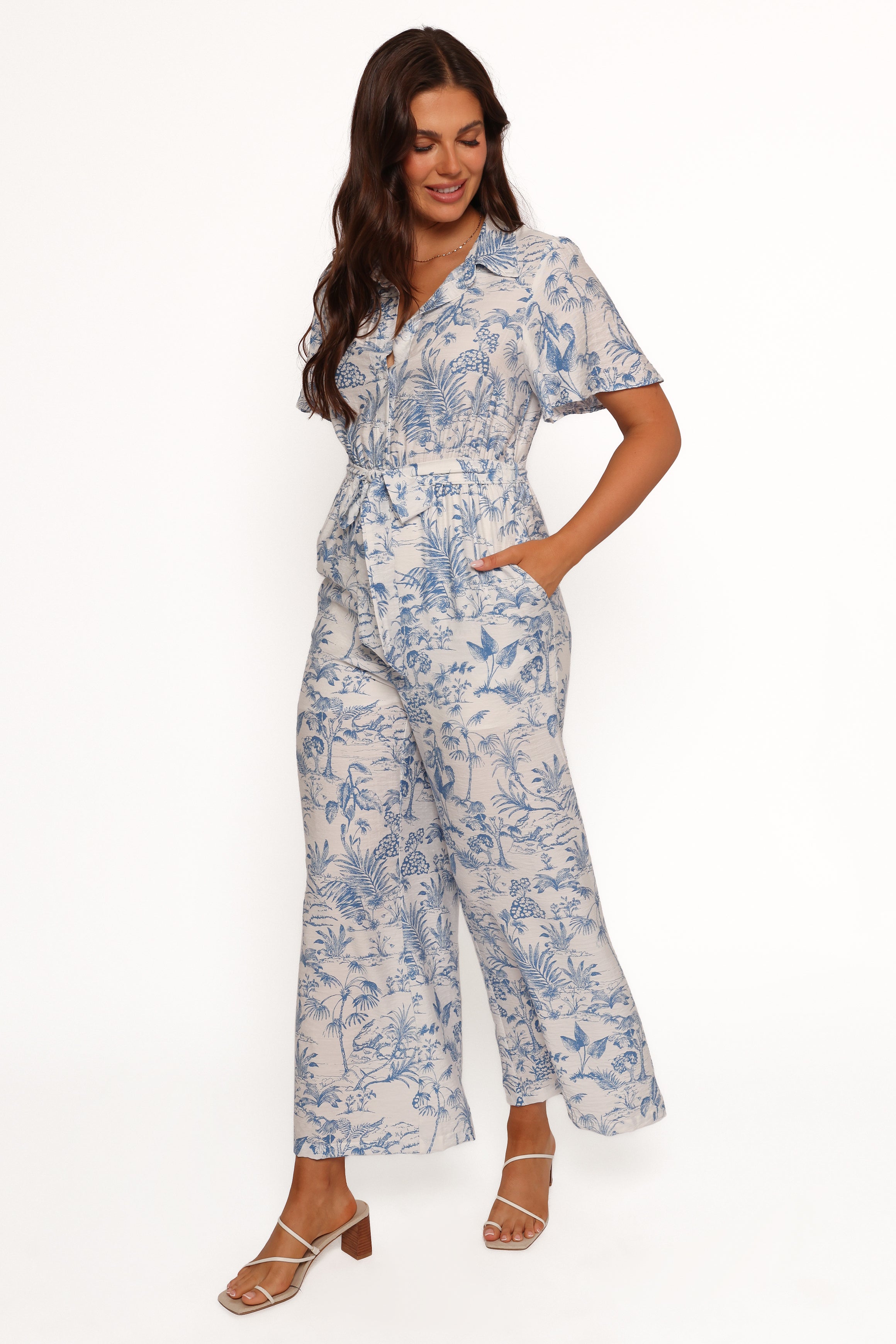 PLAYSUITS Lara Jumpsuit - Blue White