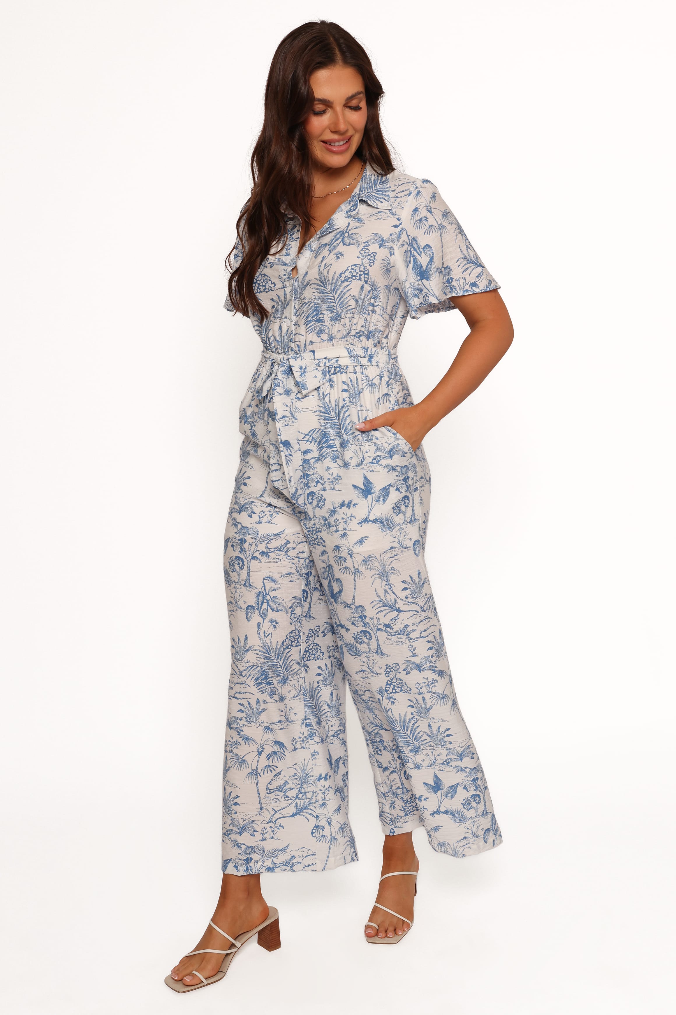 PLAYSUITS Lara Jumpsuit - Blue White