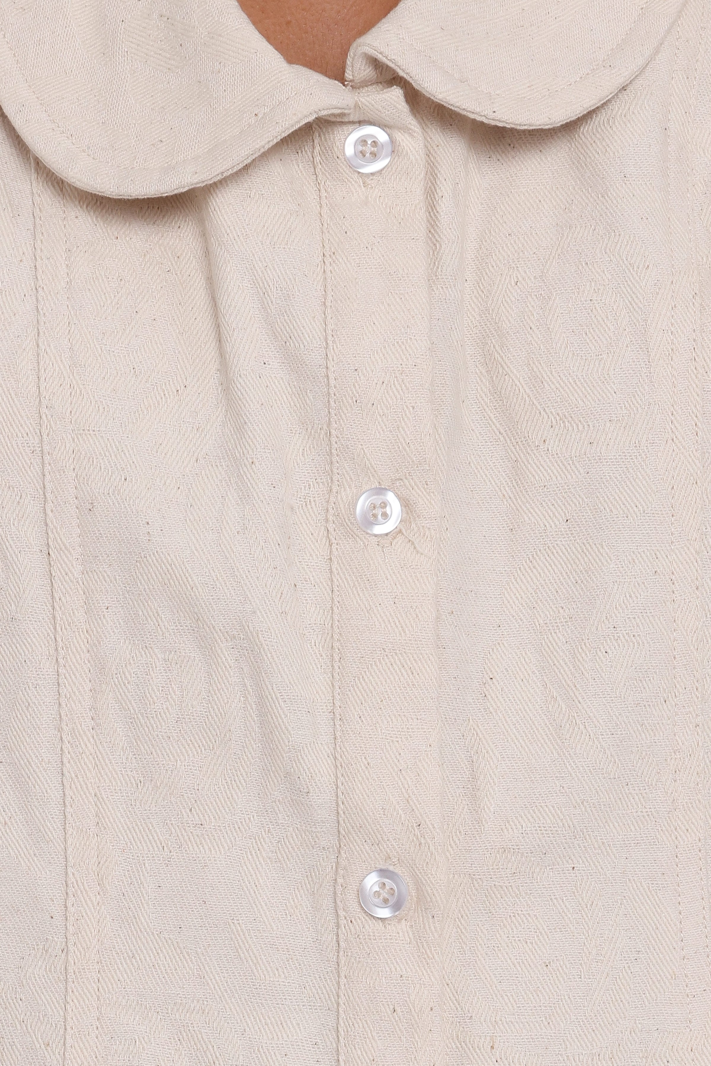 PLAYSUITS @Lavina Collared Playsuit - Cream