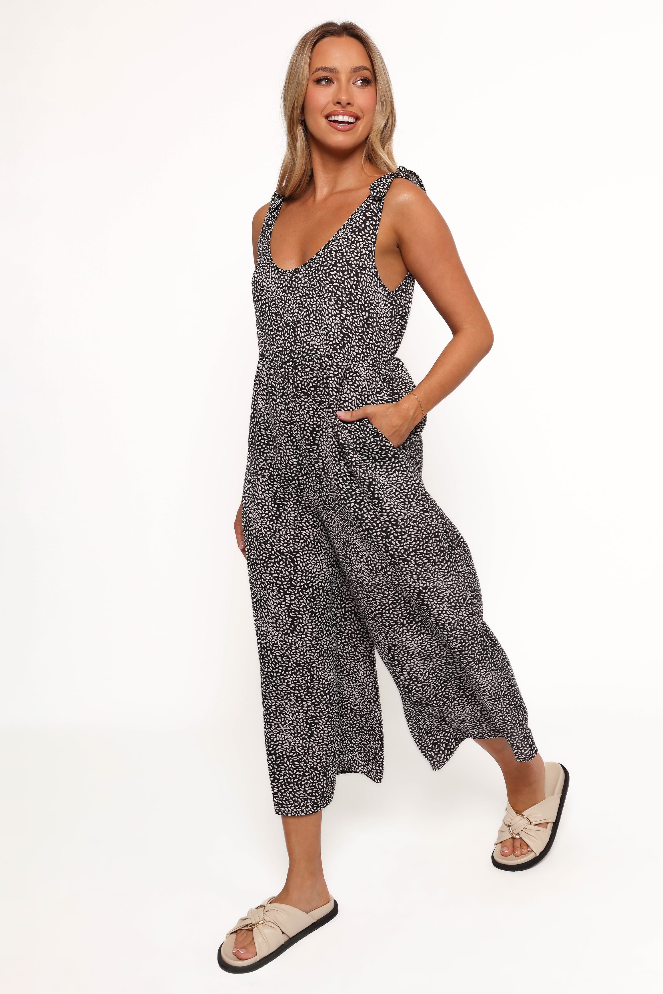 PLAYSUITS Lea Jumpsuit - White Black