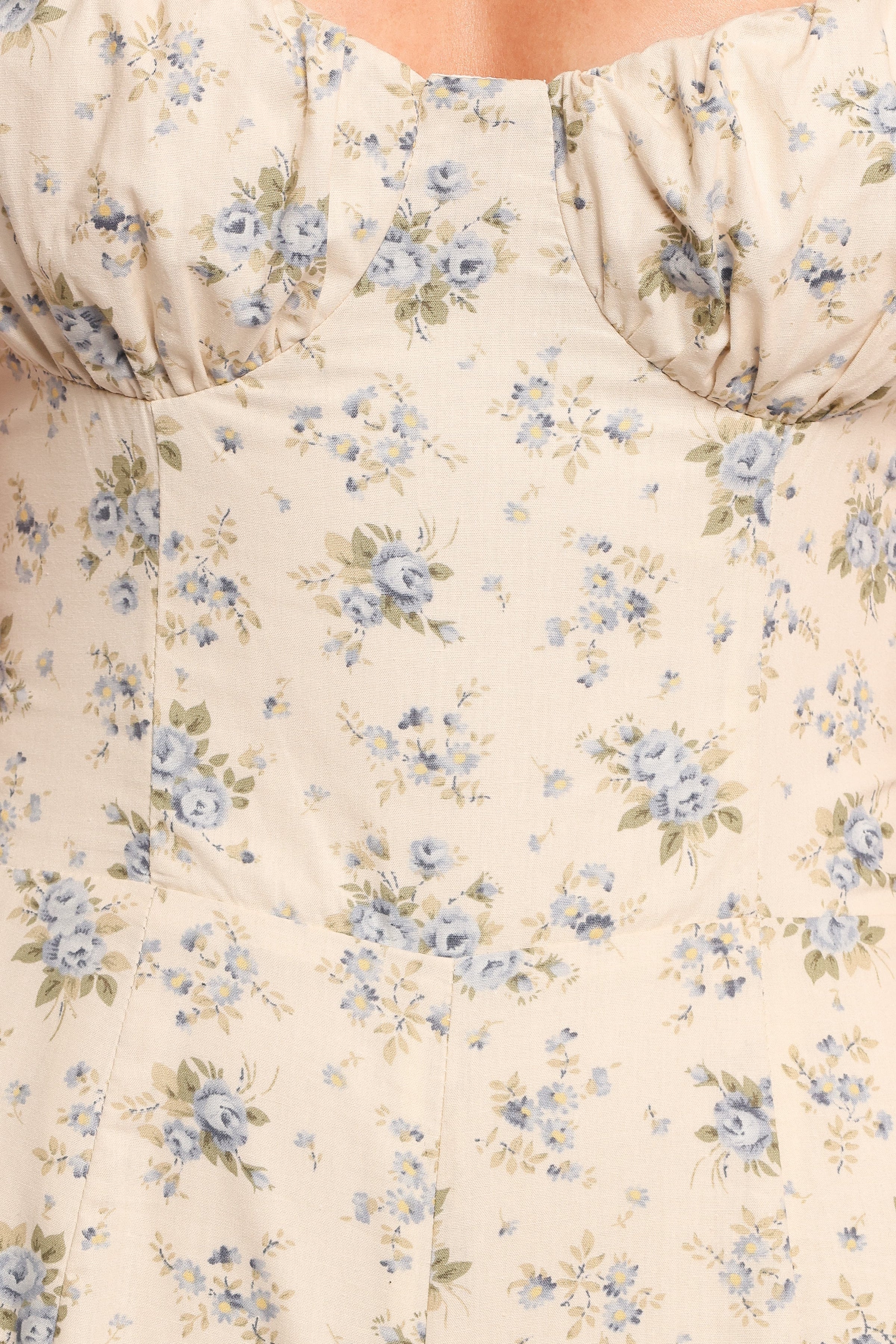PLAYSUITS Lemie Corset Jumpsuit - Blue Floral