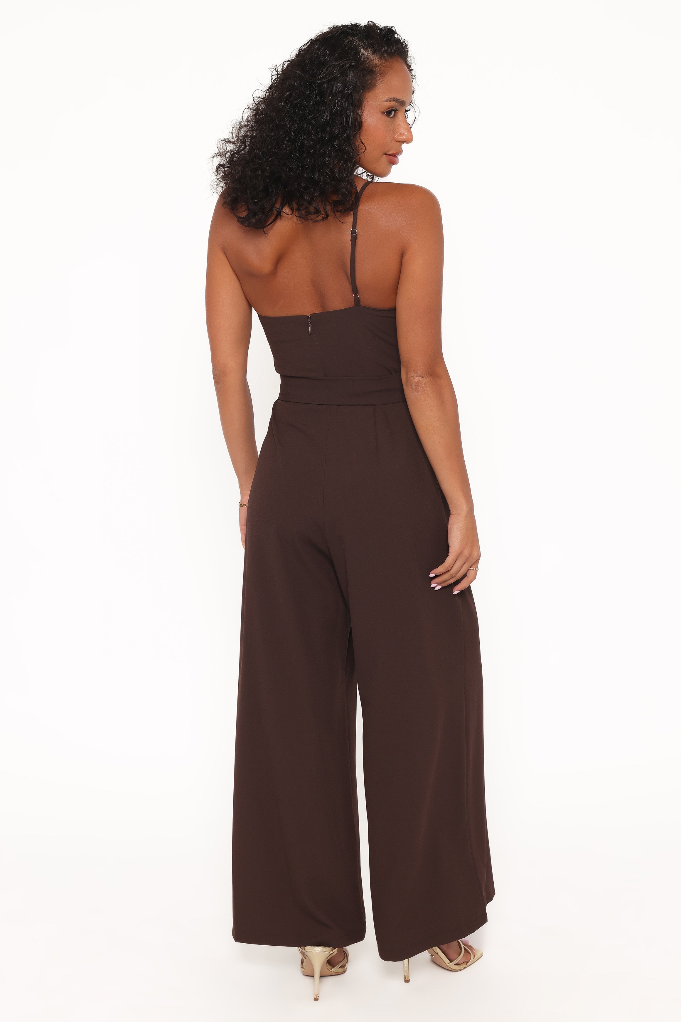 PLAYSUITS Leyton Jumpsuit - Chocolate Brown