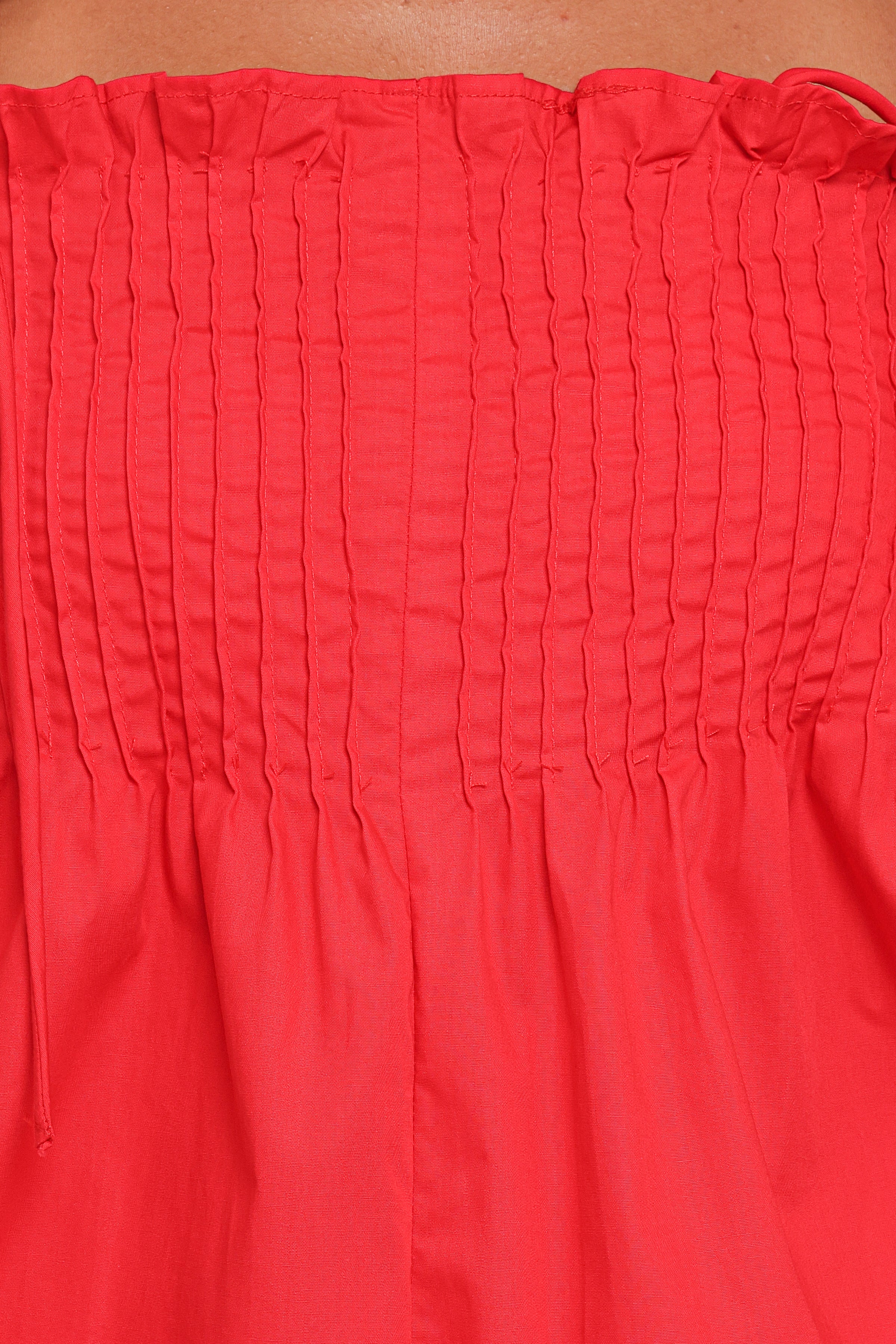 PLAYSUITS Liora Pleated Playsuit - Red