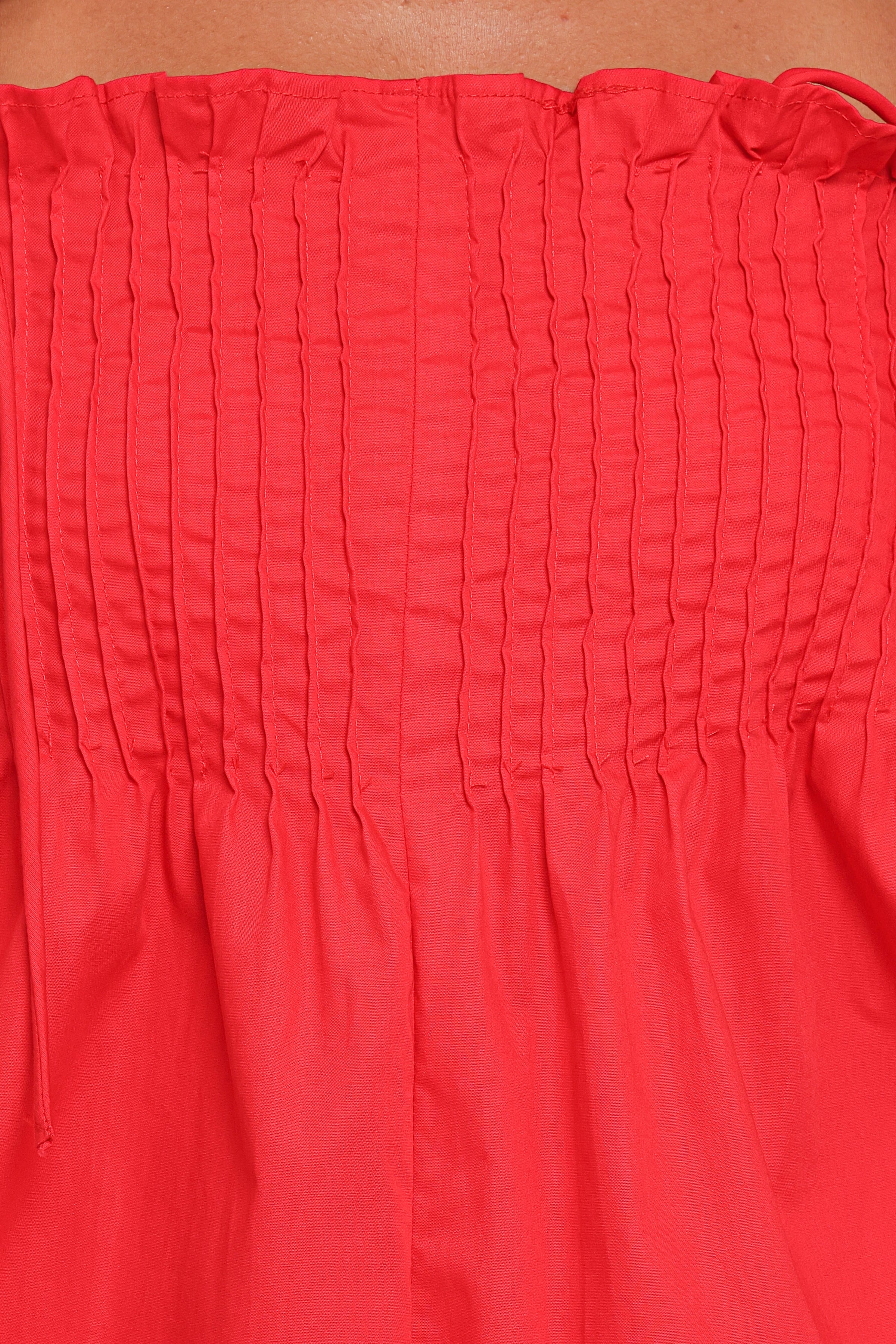 PLAYSUITS Liora Pleated Playsuit - Red
