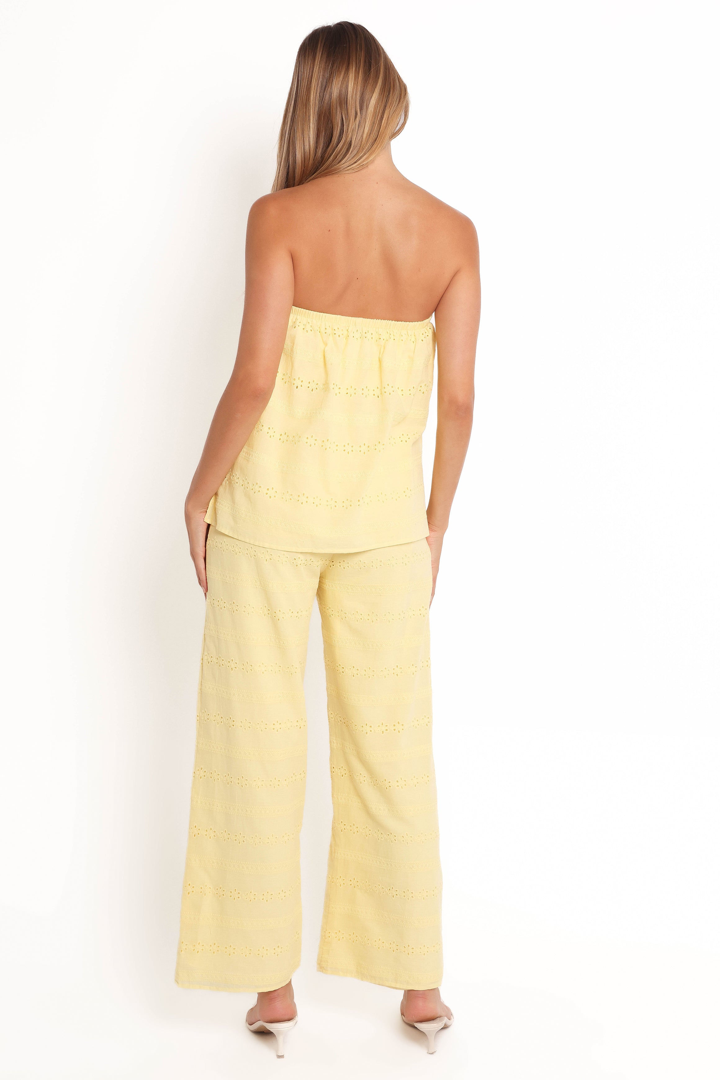 PLAYSUITS Michele Strapless Jumpsuit - Butter Yellow
