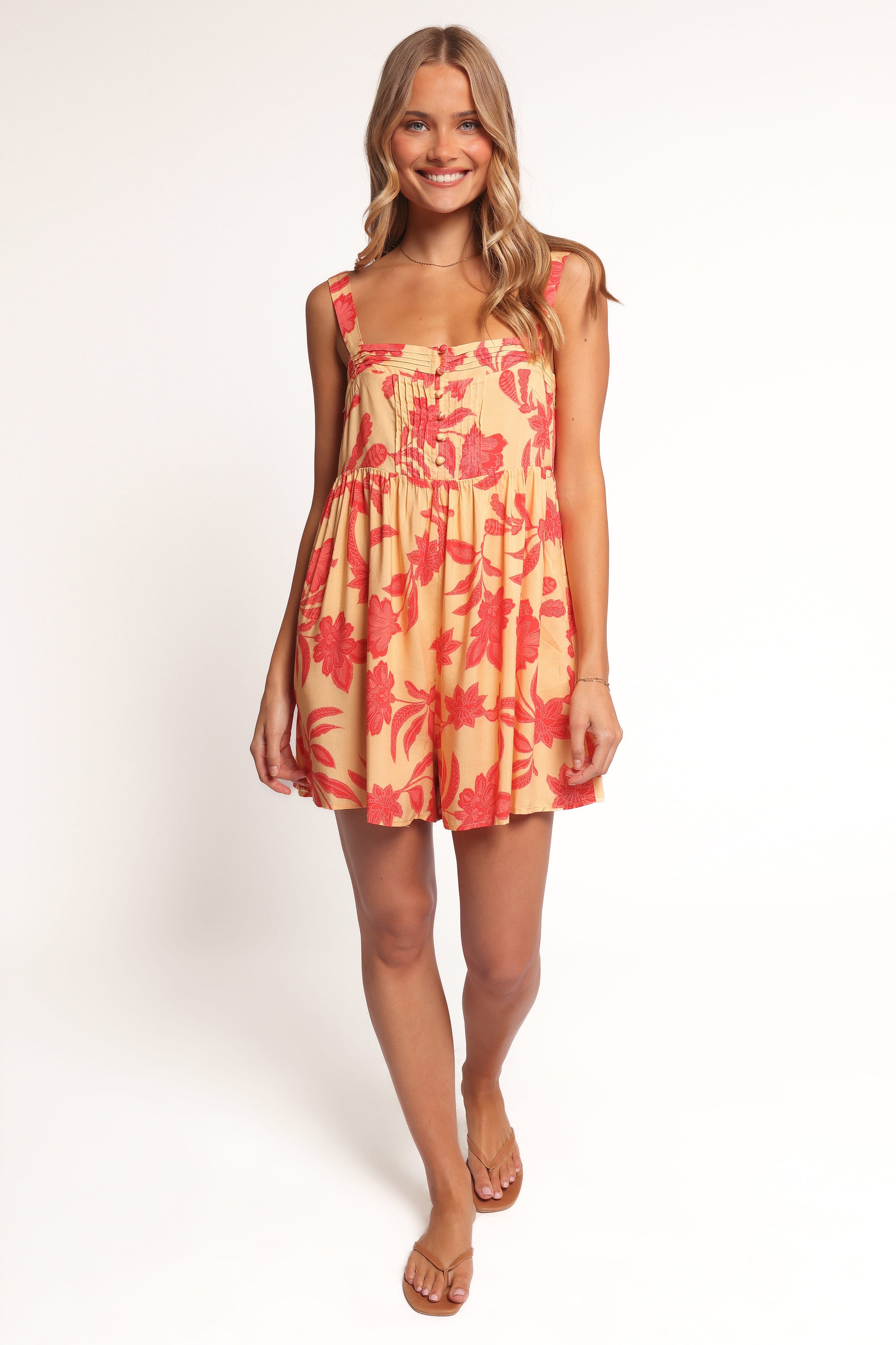 PLAYSUITS Nani Playsuit - Red Yellow Paisley Floral