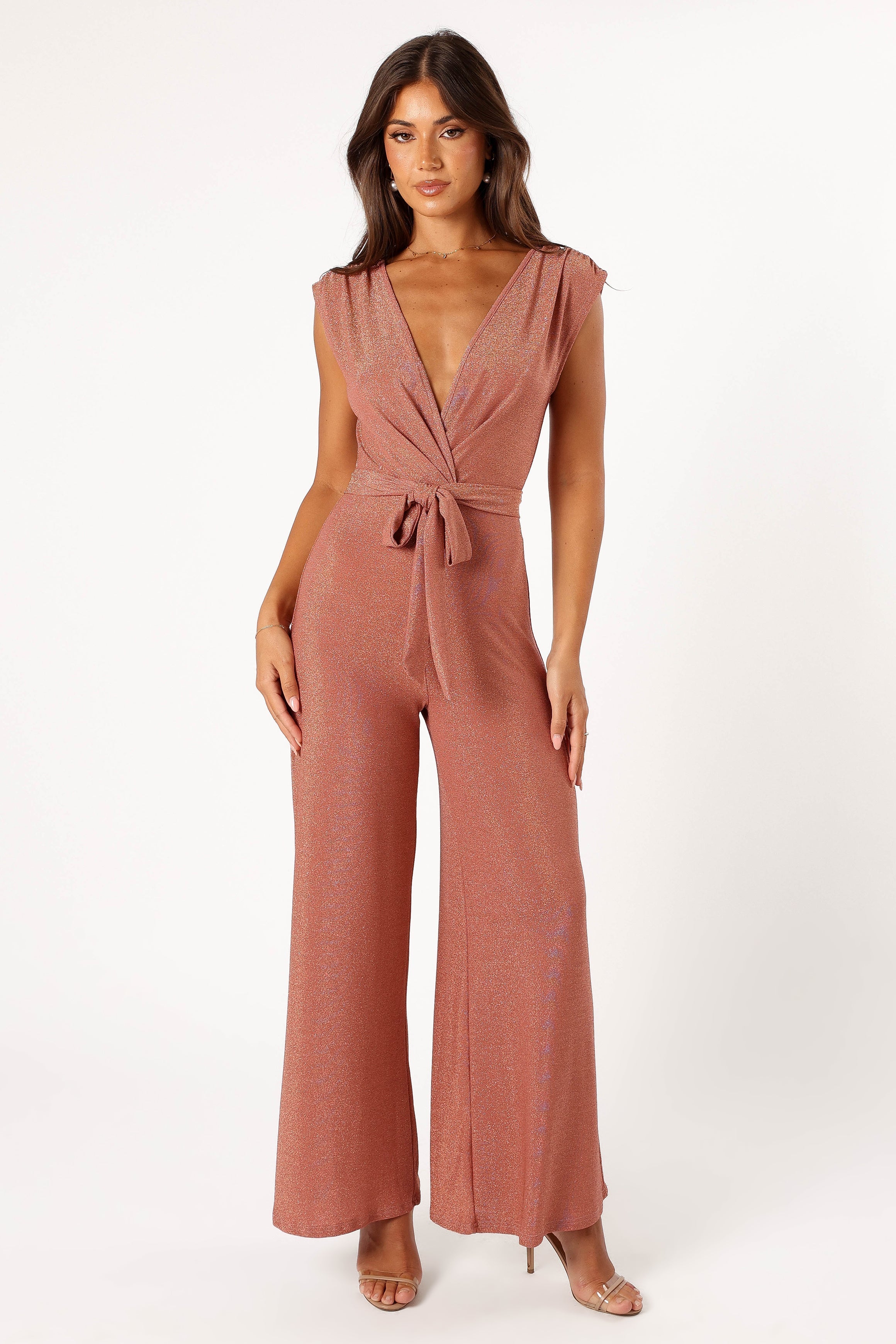 PLAYSUITS @Nora Wide Leg Jumpsuit - Dusty Rose