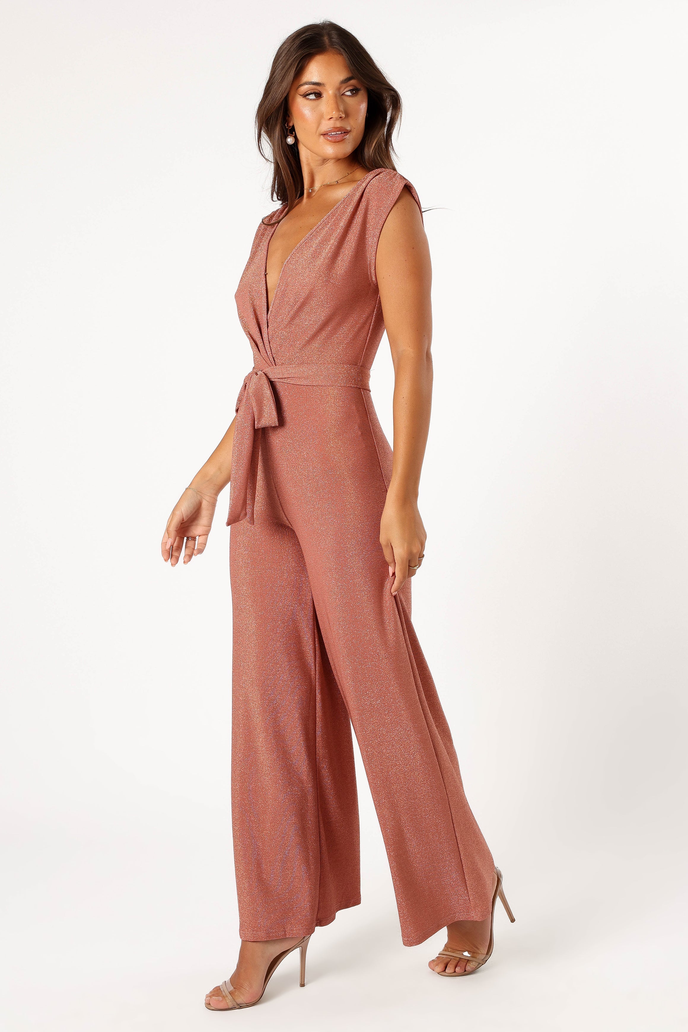 PLAYSUITS @Nora Wide Leg Jumpsuit - Dusty Rose