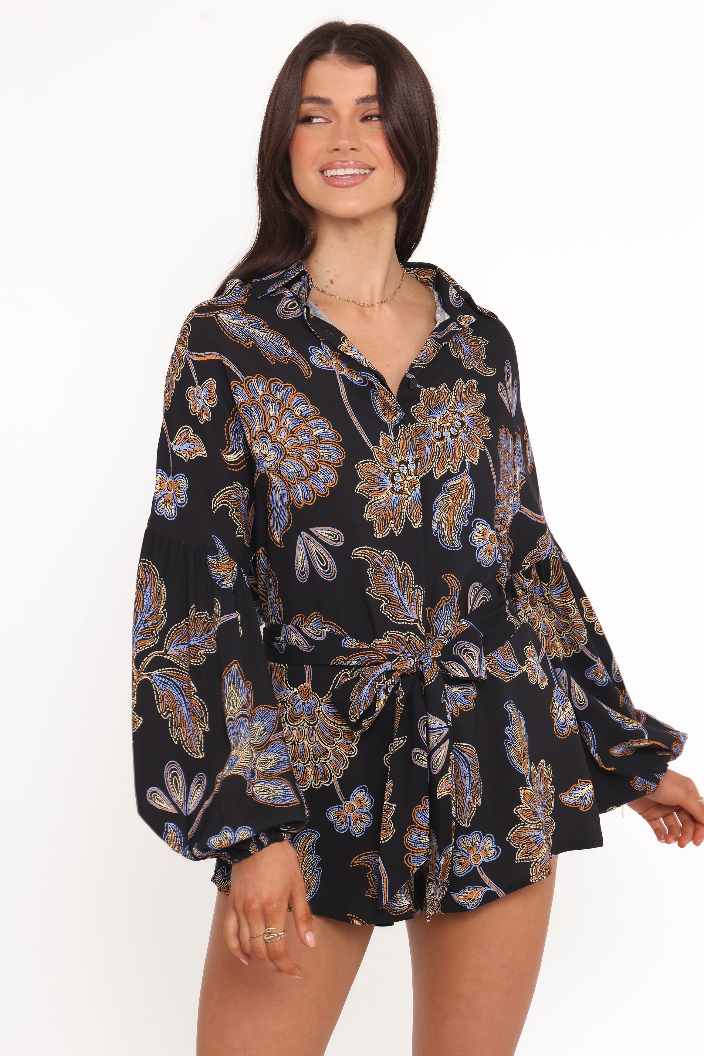 PLAYSUITS Pali Romper - Black Floral