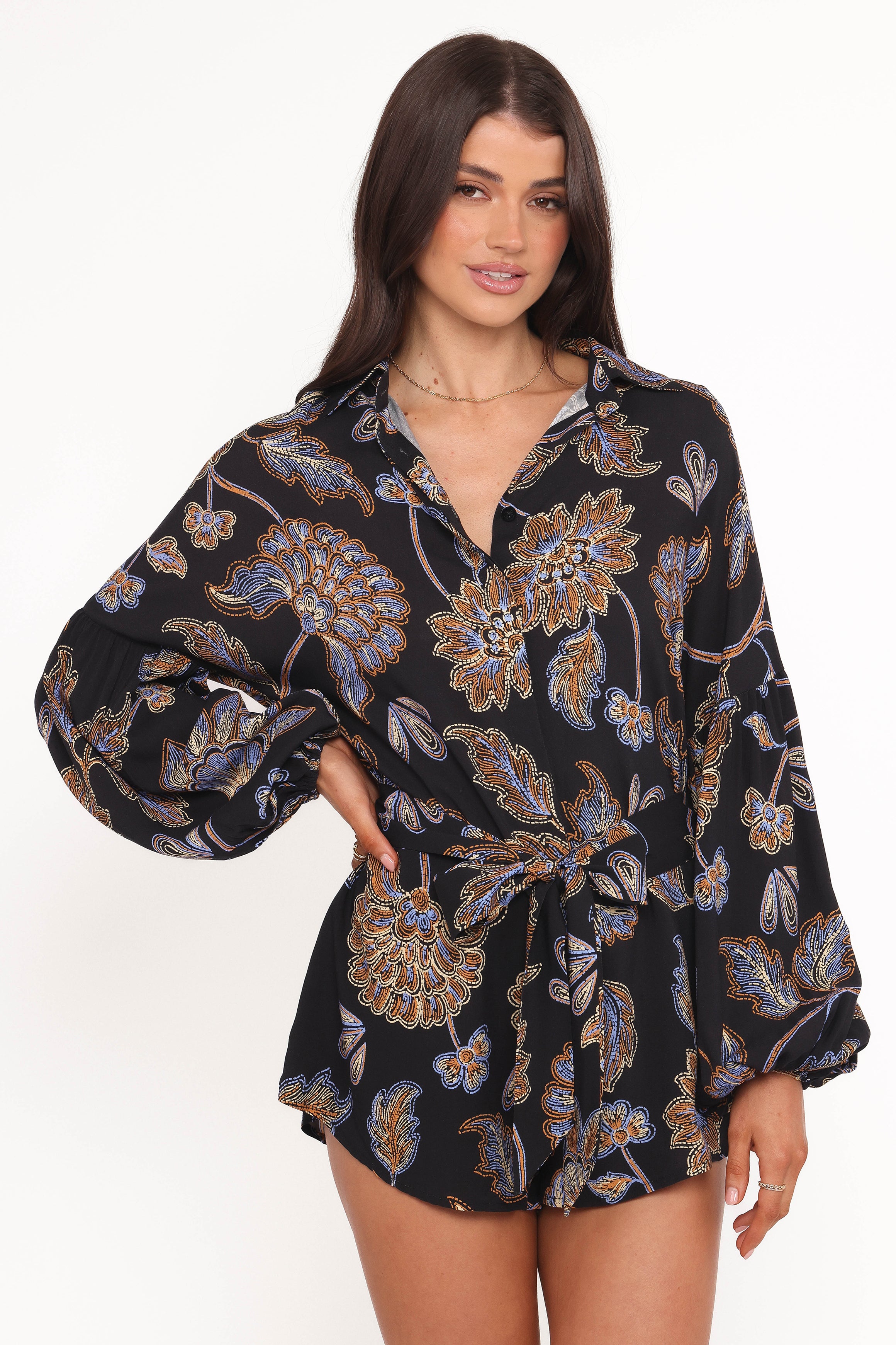 PLAYSUITS Pali Romper - Black Floral