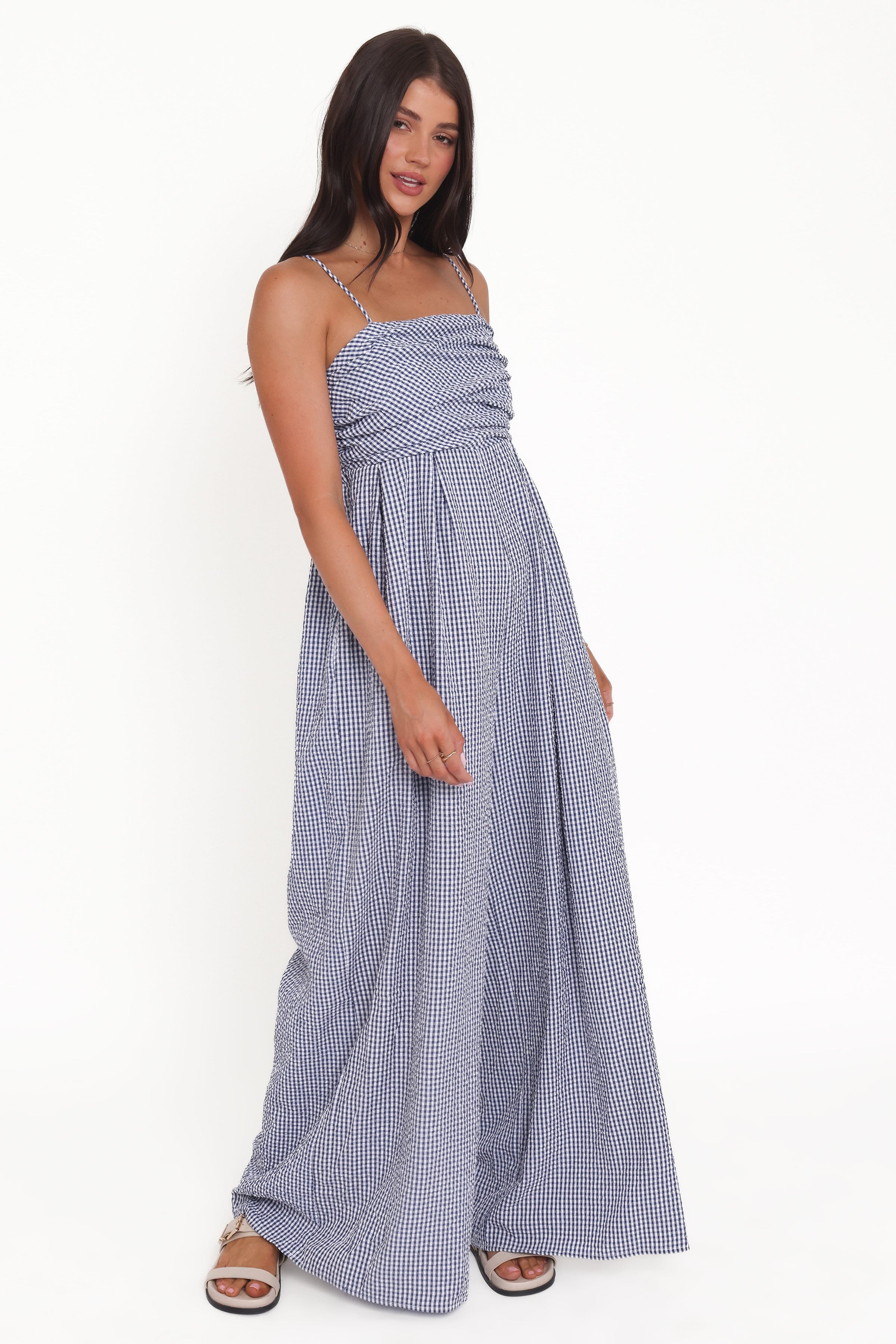 PLAYSUITS Pricilla Jumpsuit - Blue Gingham