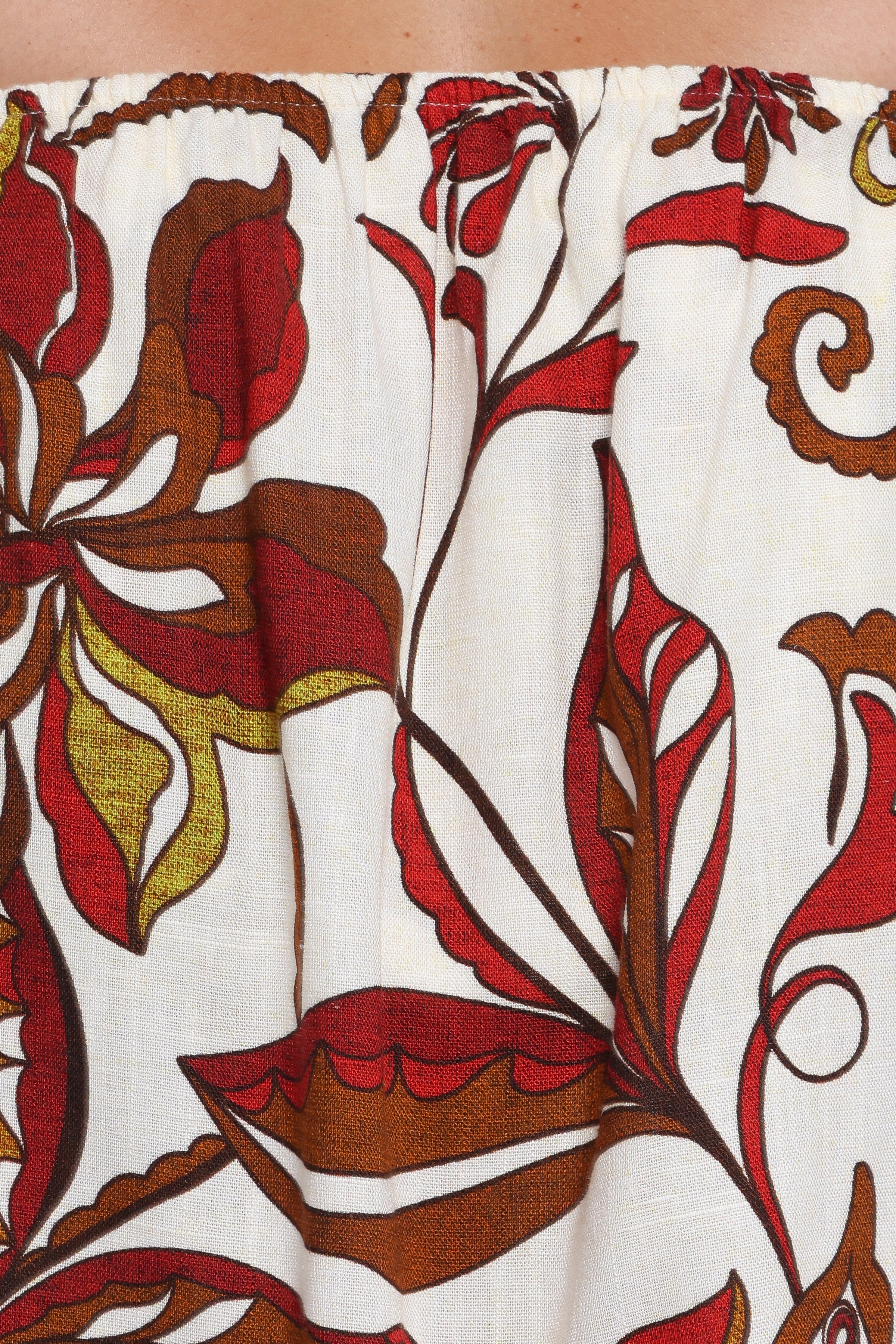 PLAYSUITS Sallie Strapless Playsuit - Brown Floral