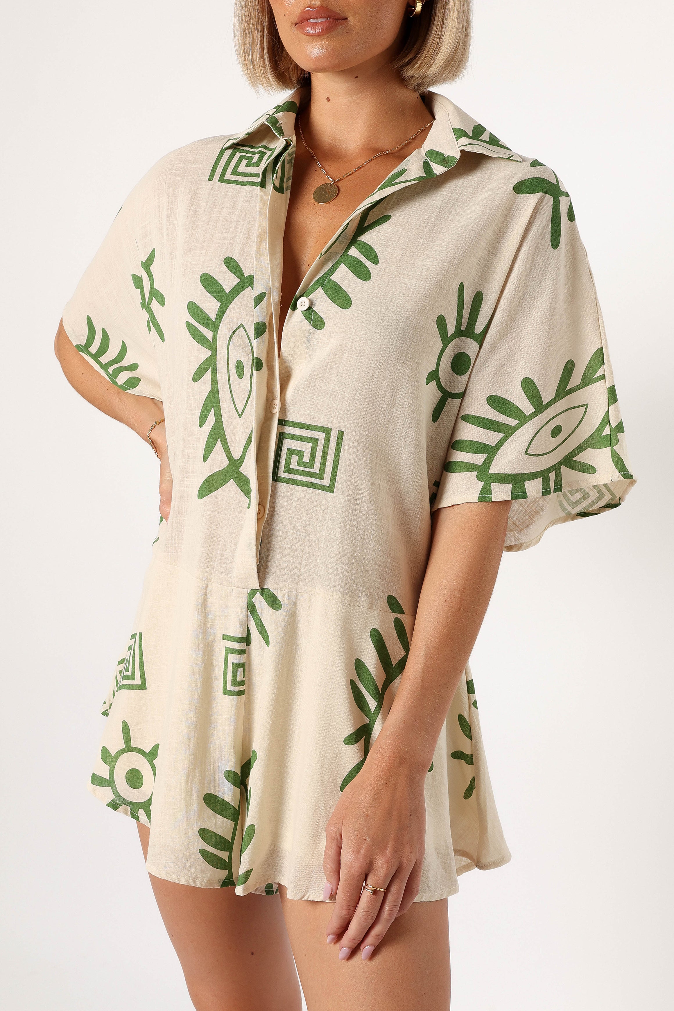 PLAYSUITS @Sebastian Playsuit - Green Print