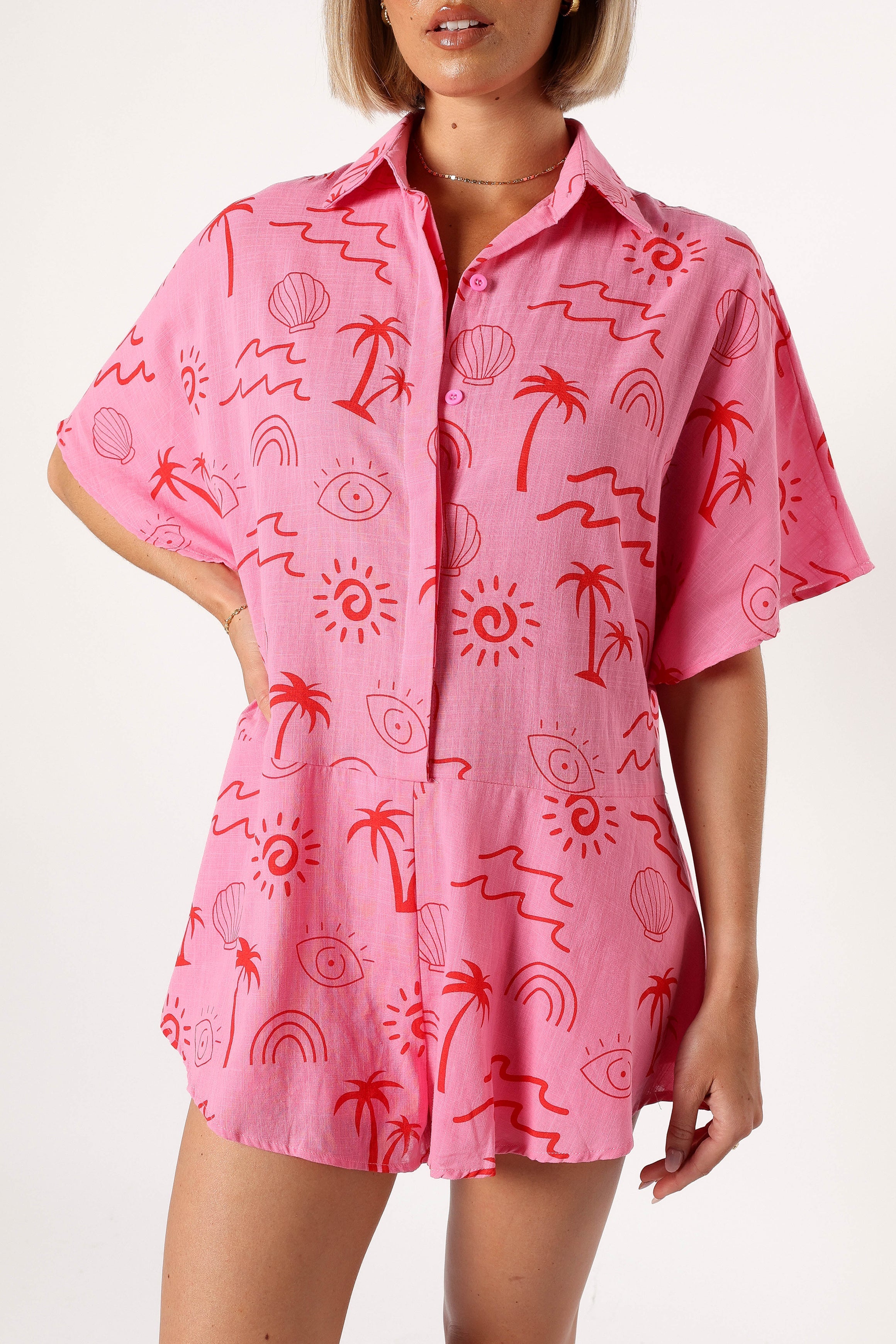 PLAYSUITS @Sebastian Playsuit - Pink Print