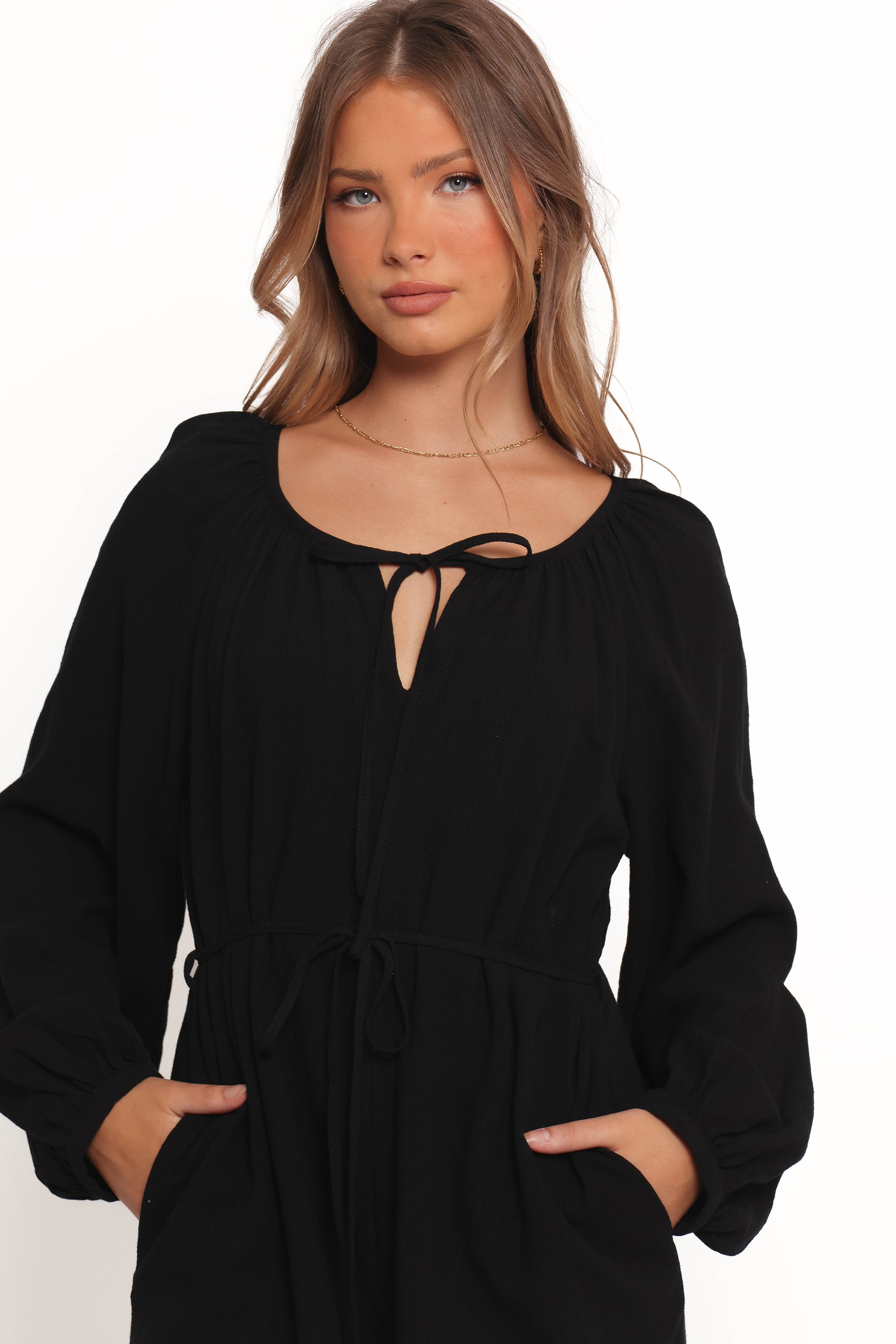 PLAYSUITS Shyre Tie Waist Playsuit - Black
