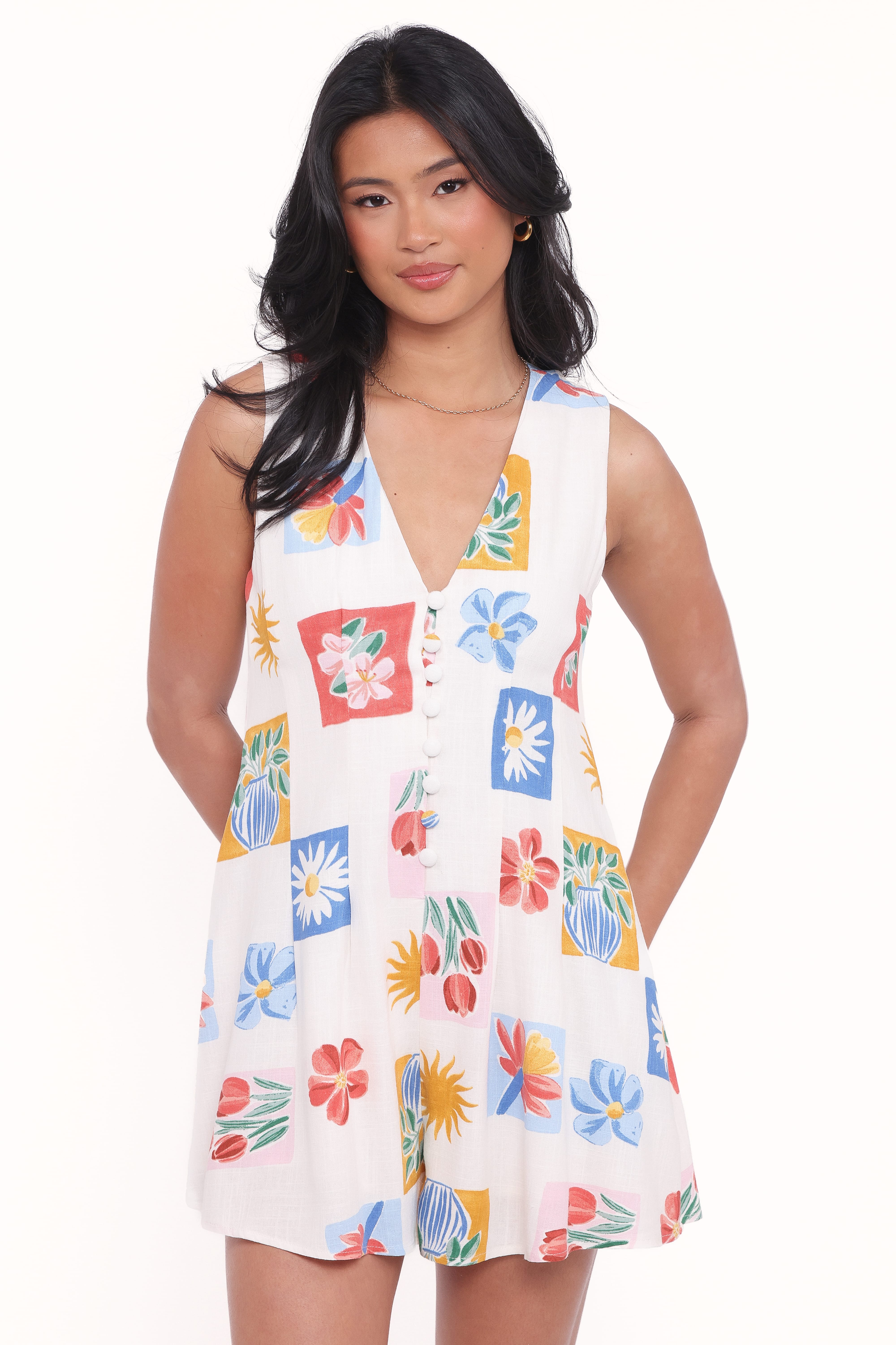 PLAYSUITS Steph Playsuit - Tulip Stamp
