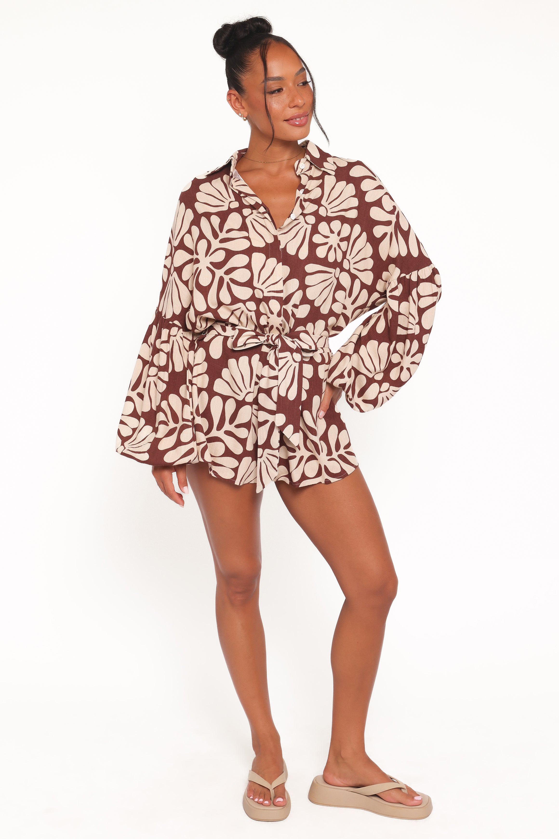 PLAYSUITS Tansy Playsuit - Brown Floral