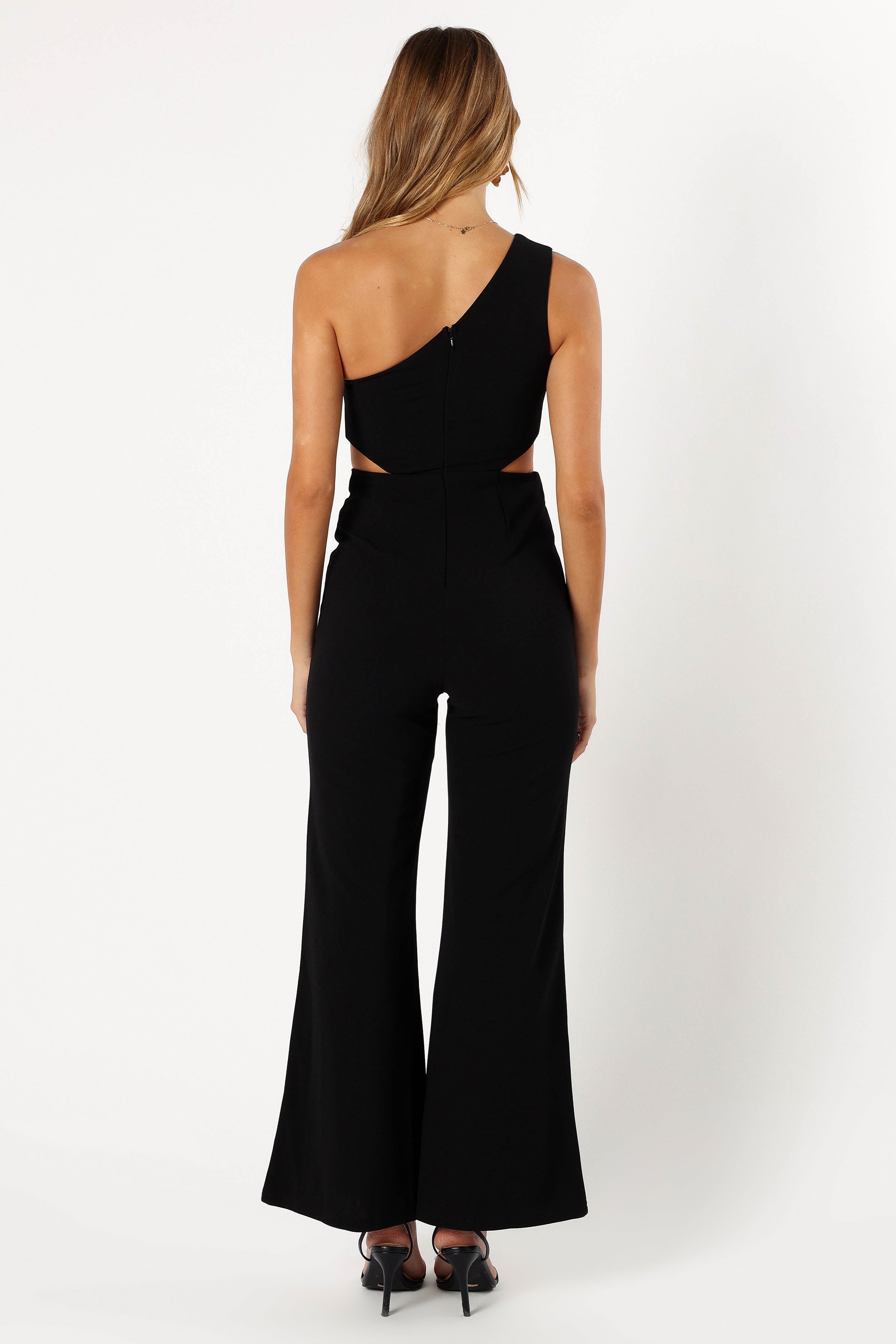 PLAYSUITS @Tina One Shoulder Jumpsuit - Black