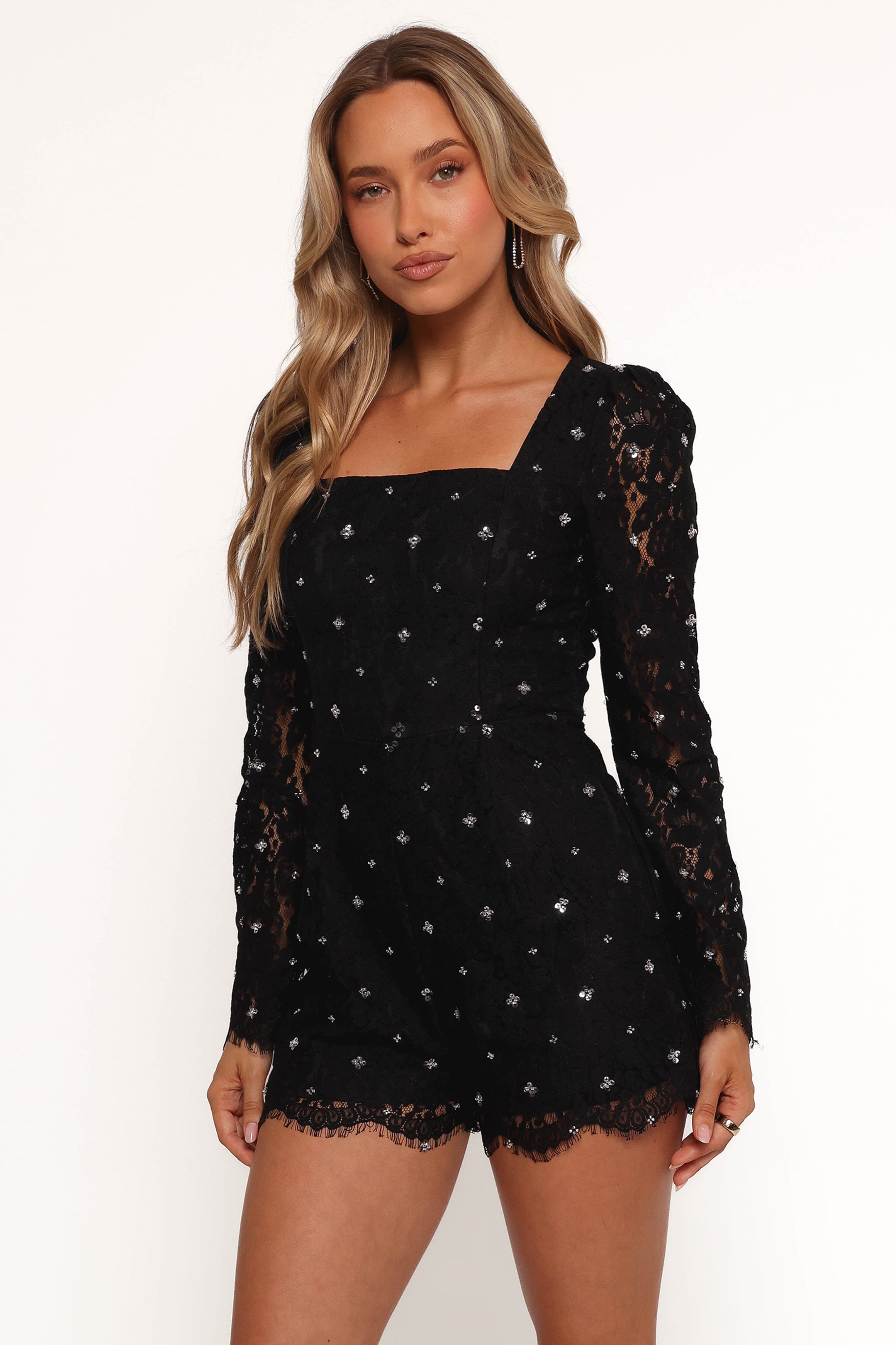 PLAYSUITS Vali Long Sleeve Romper - Black