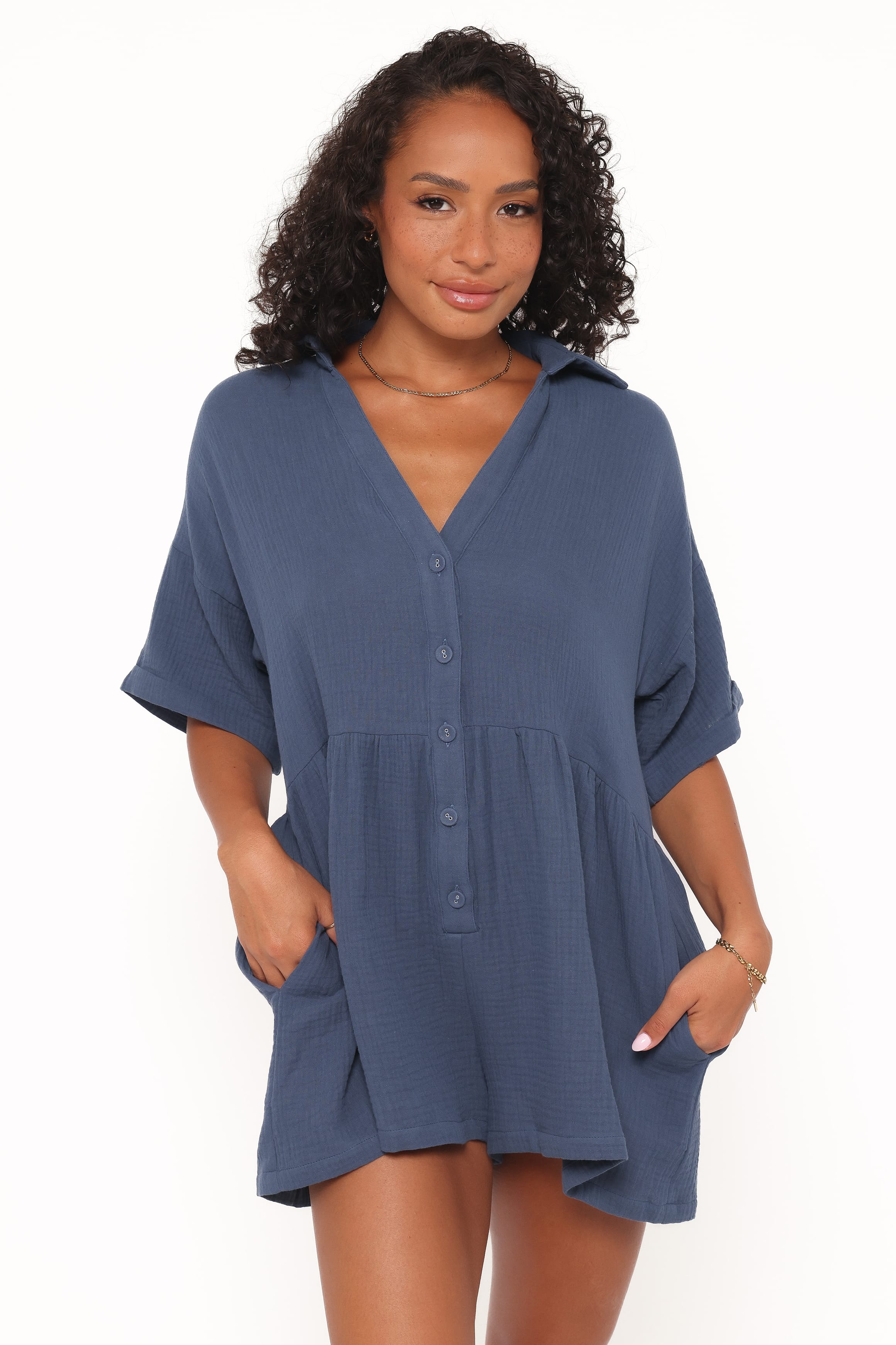PLAYSUITS Winny Playsuit - Denim Blue