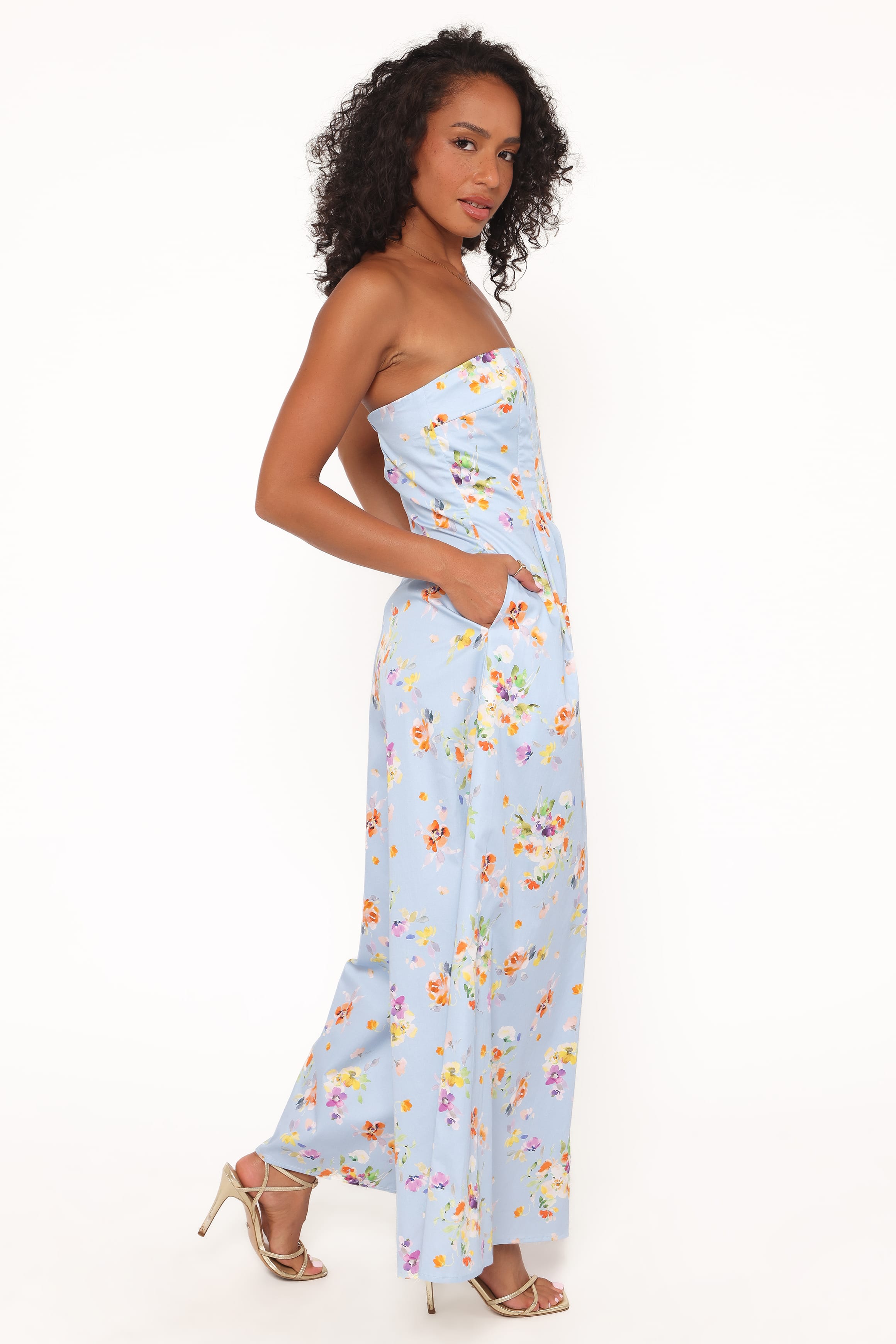 PLAYSUITS Wren Jumpsuit - Cornflower Blue Floral