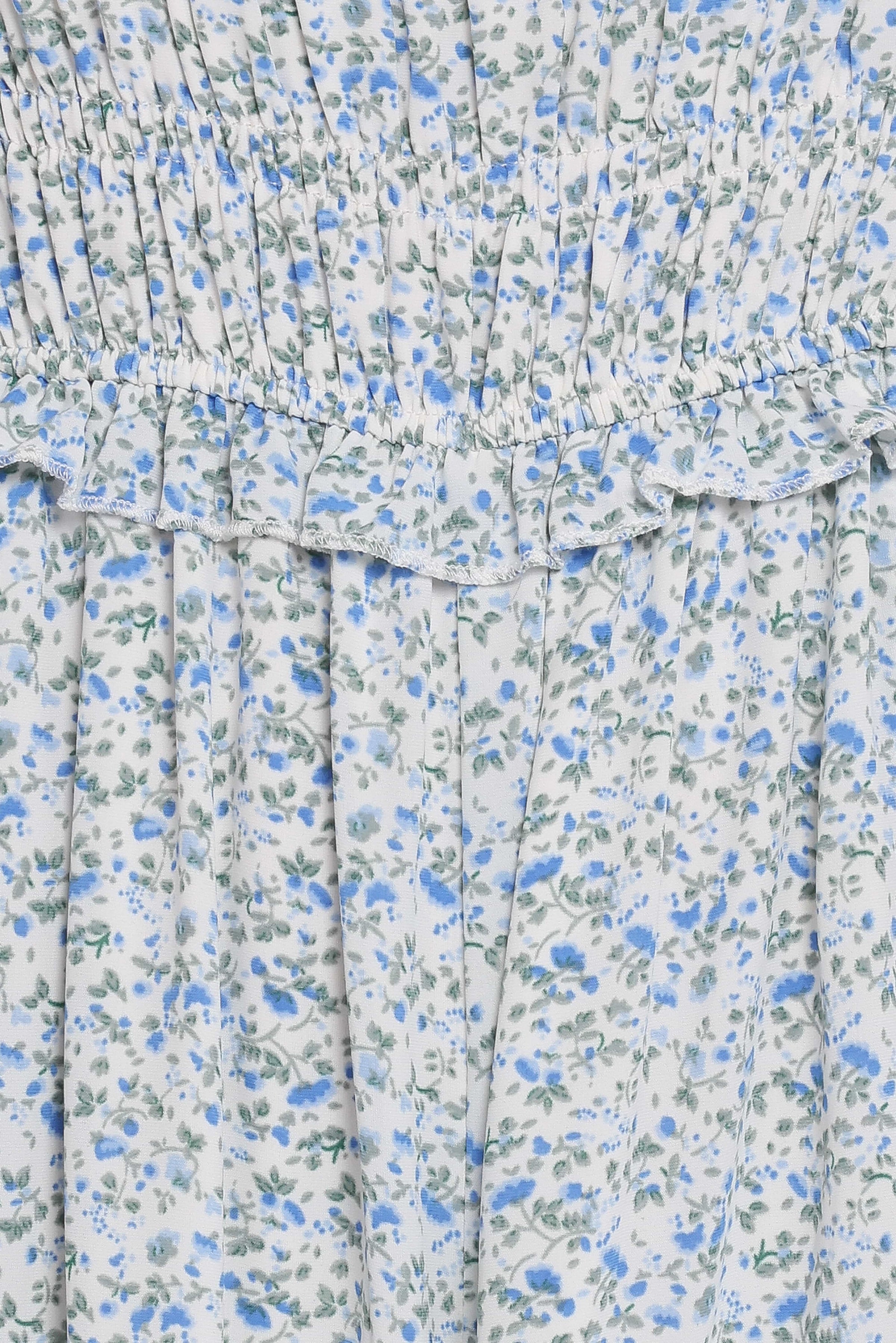 PLAYSUITS Yulissa Strapless Jumpsuit - Blue Floral