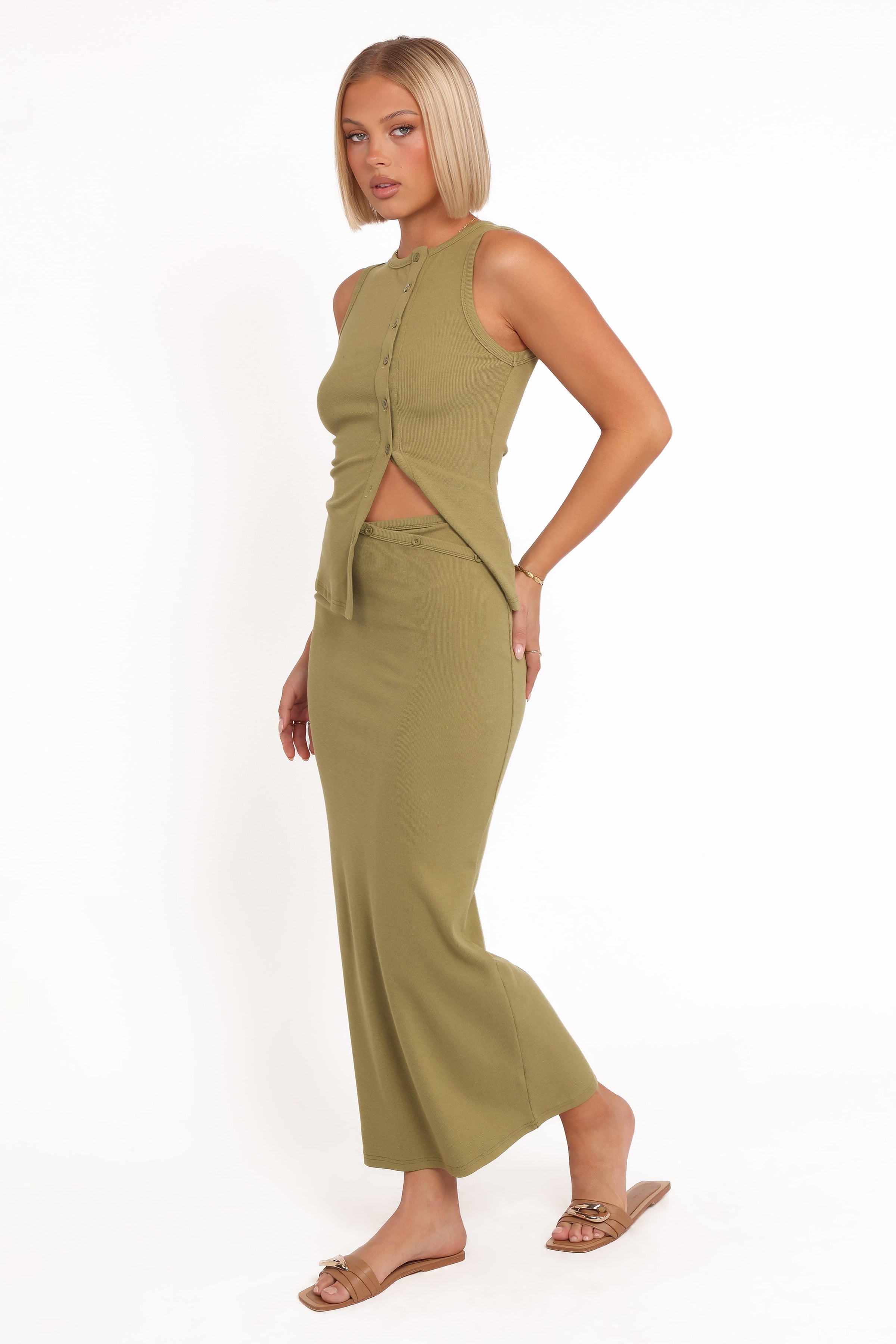 SETS Adeline Two Piece Set - Olive Green