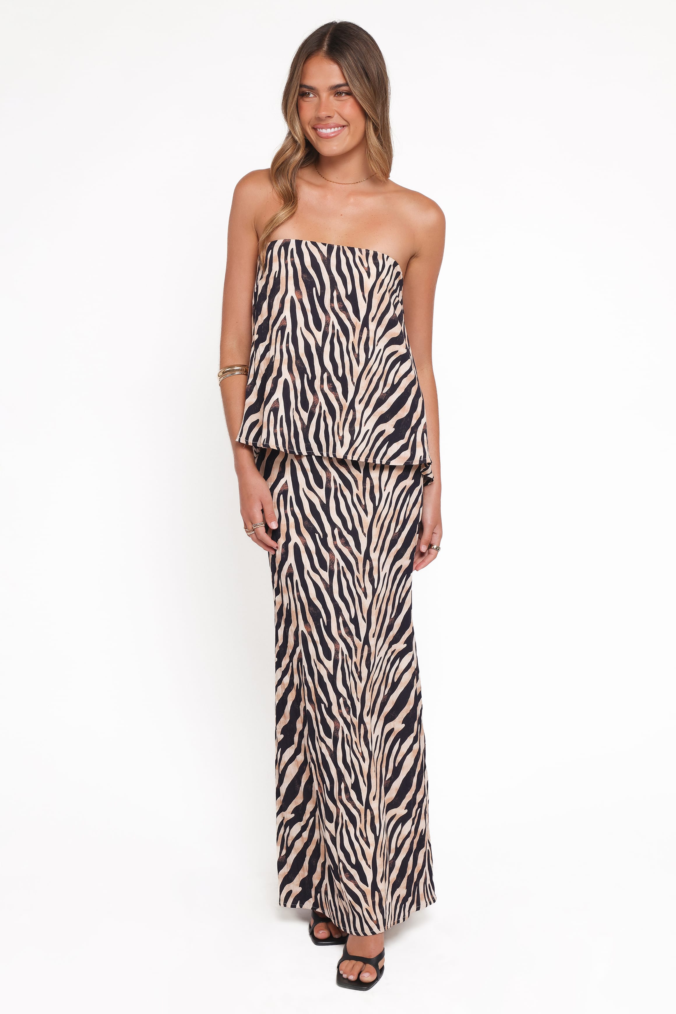 SETS Agnes Skirt Set - Brown Zebra