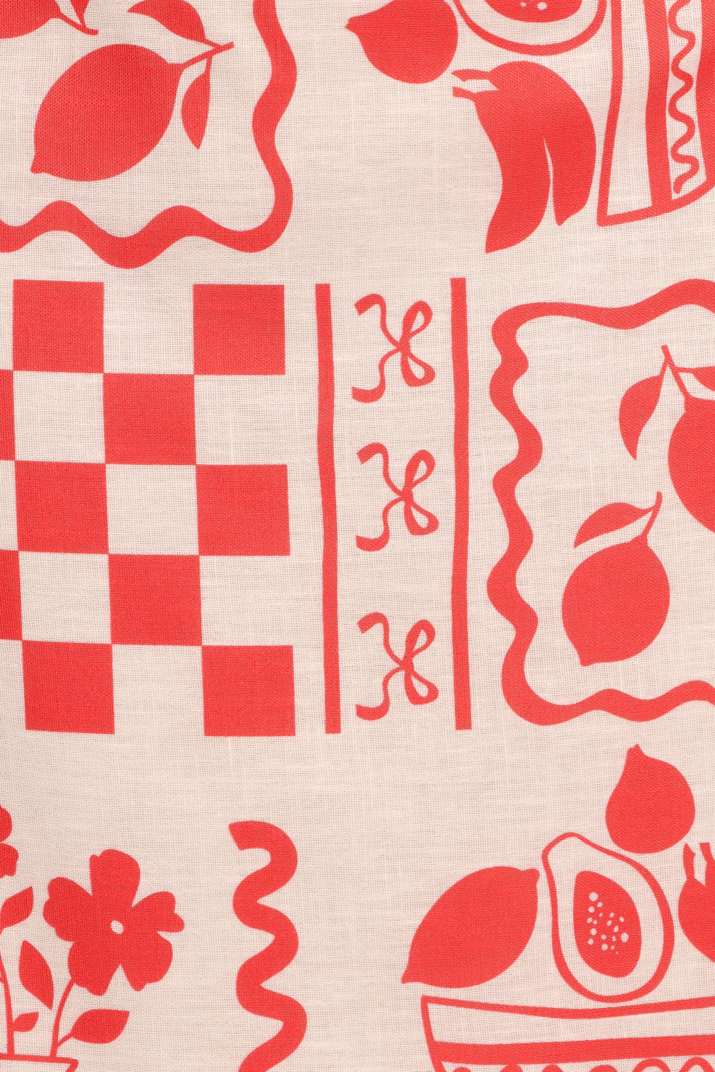SETS Albanie Skirt Set - Red Print