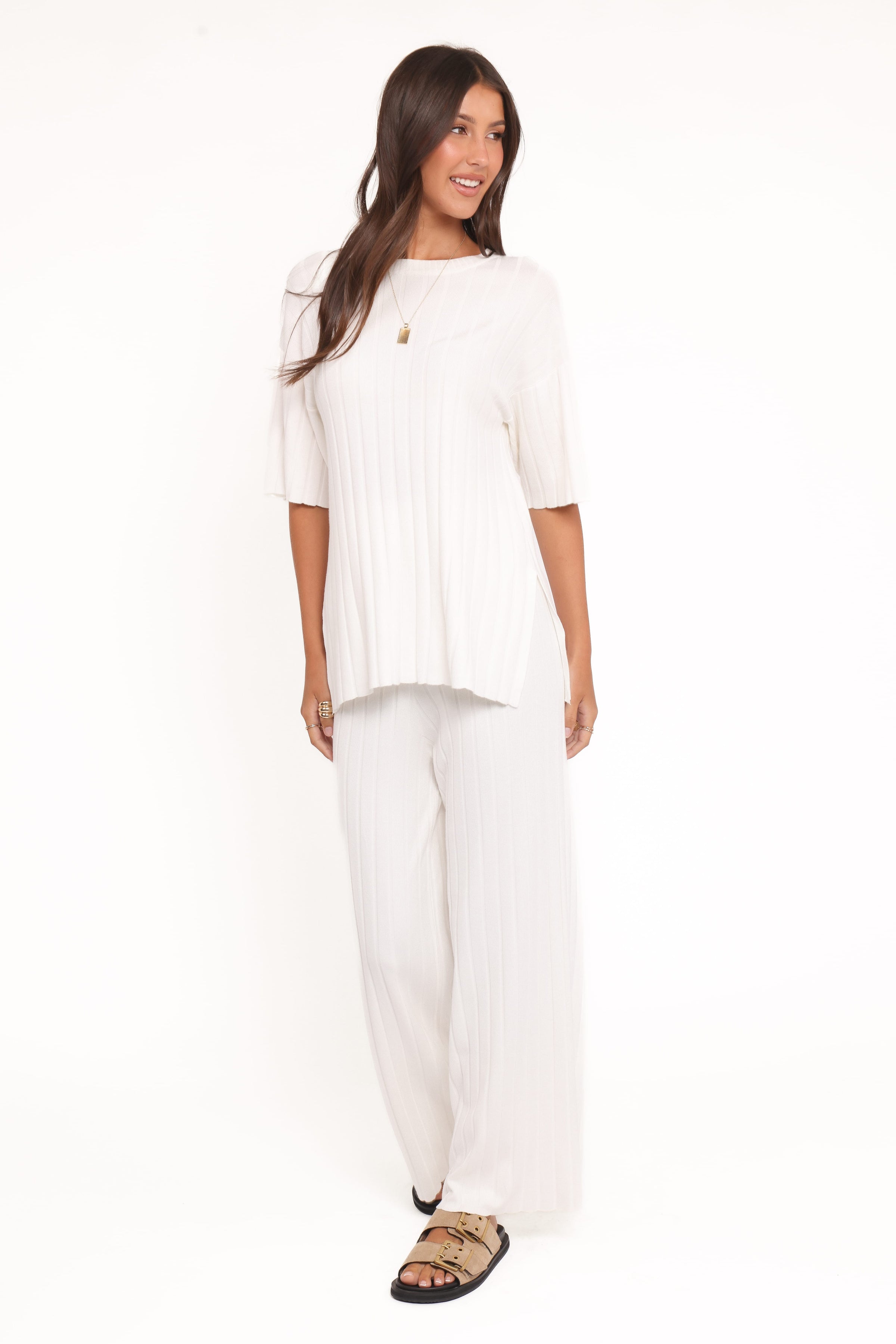 SETS Alix Ribbed Knit Set - Cream