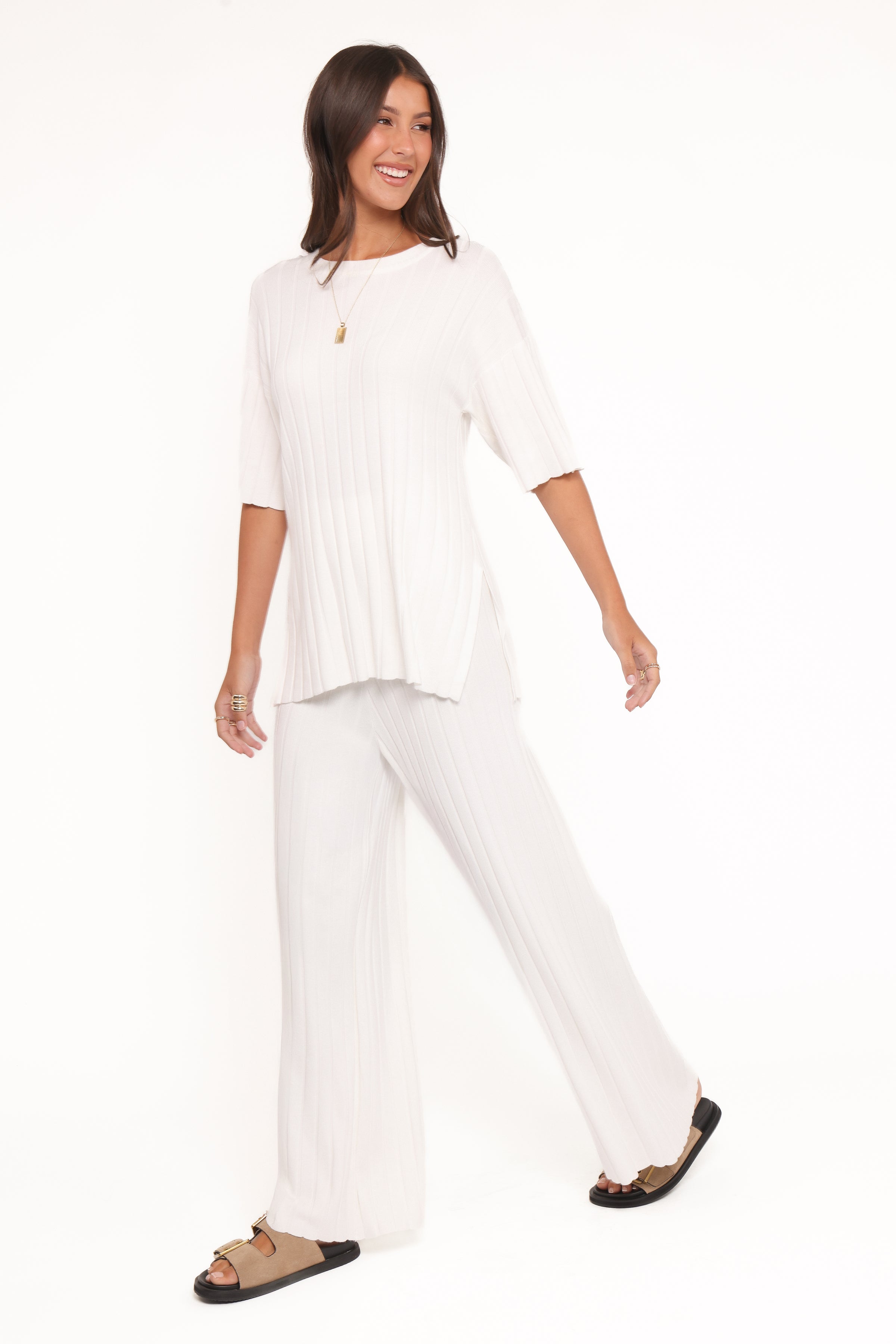 SETS Alix Ribbed Knit Set - Cream