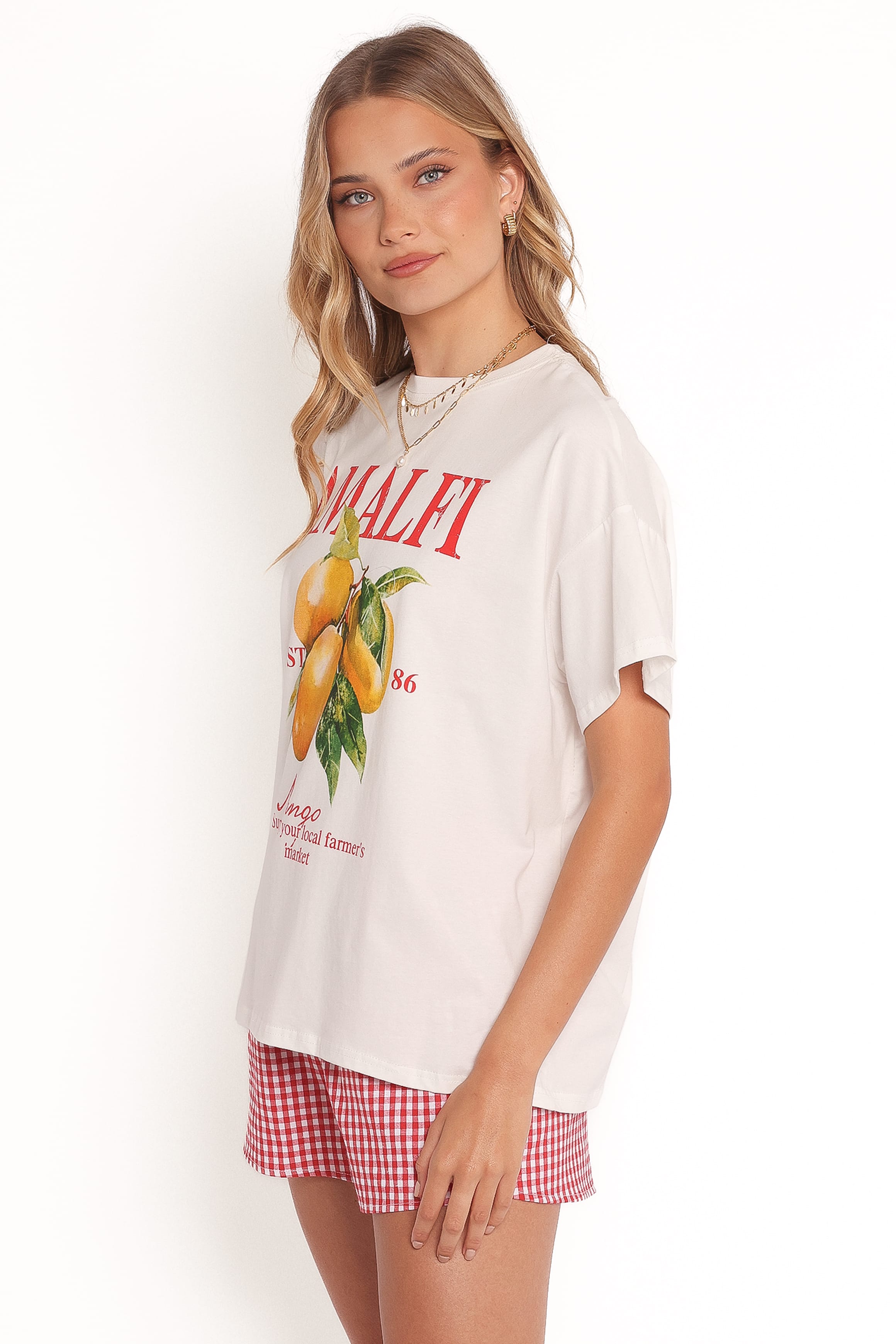 SETS Amalfi Tee Set - Gingham Mango