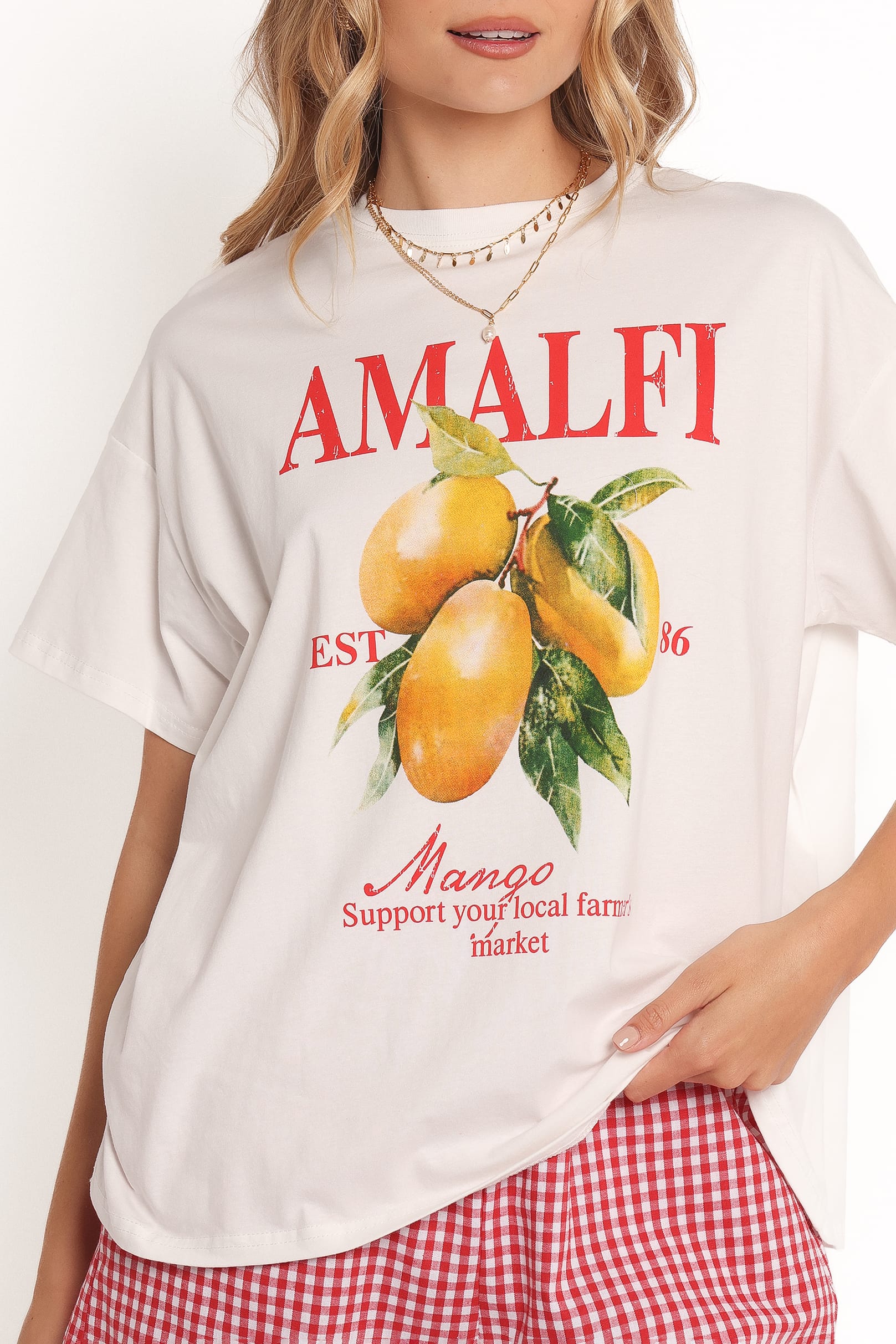 SETS Amalfi Tee Set - Gingham Mango
