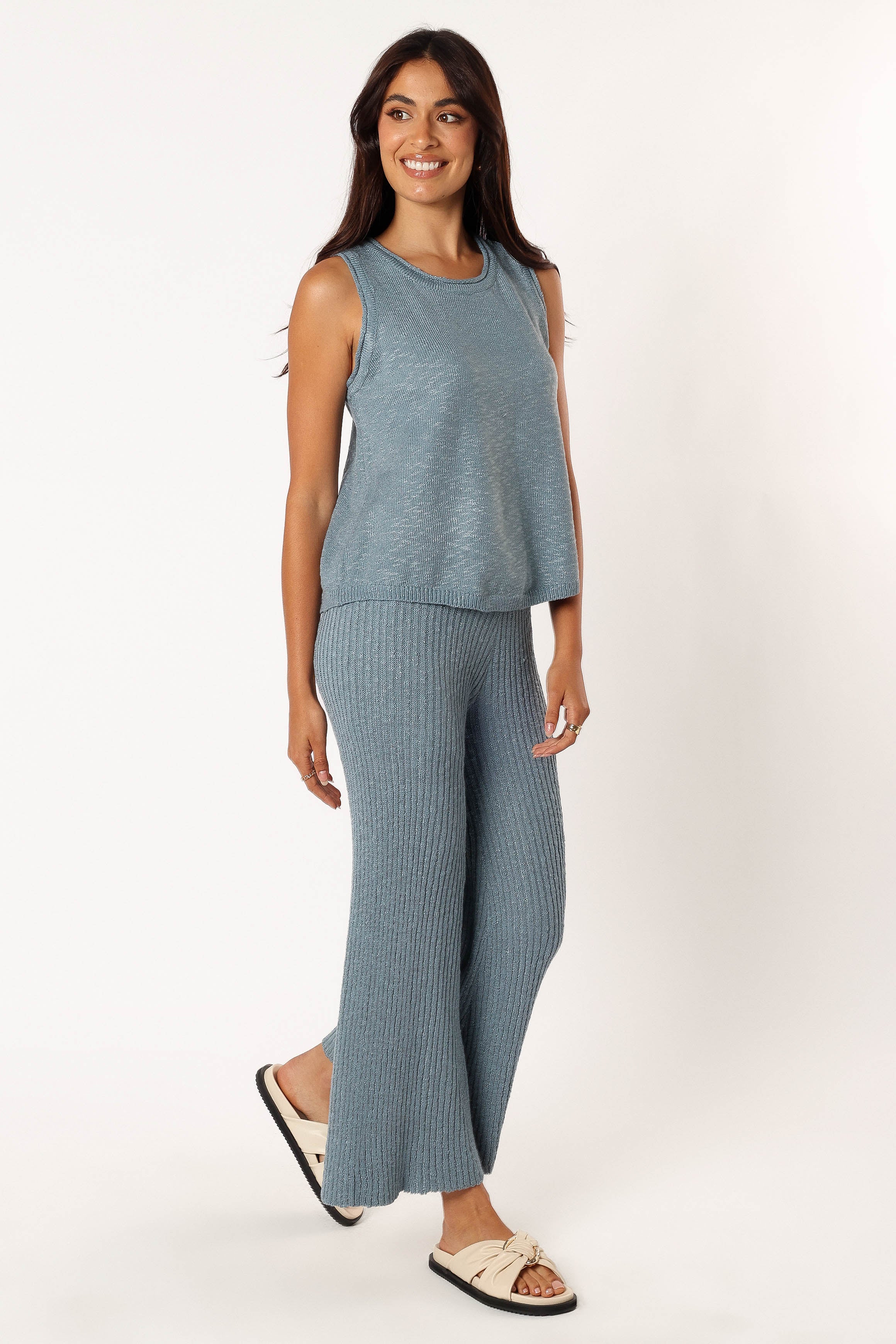 SETS @Anna Knitted Set - Dusty Blue