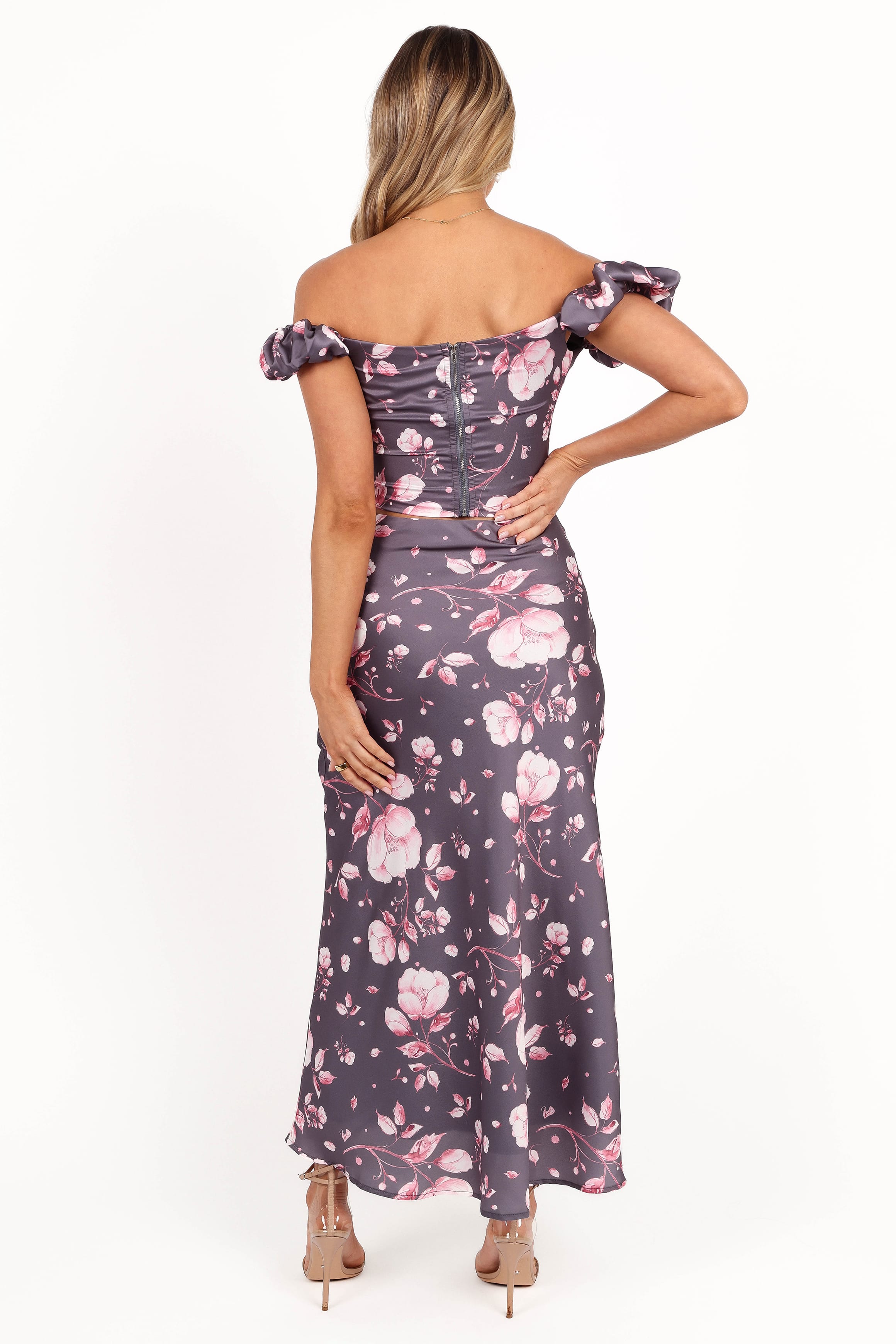 SETS Arabella Two Piece Set - Steel Grey Floral