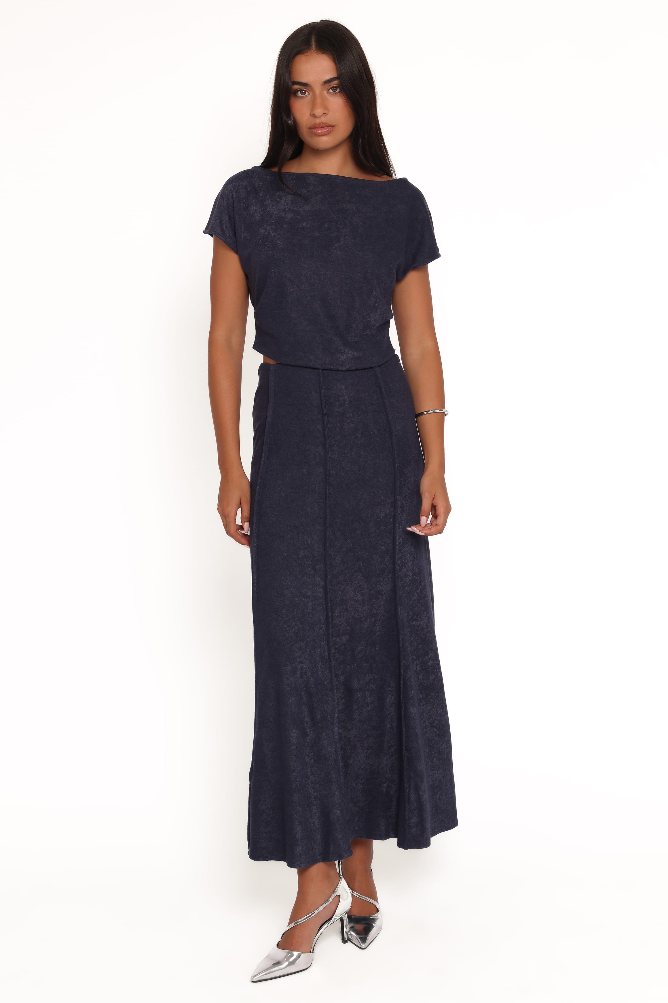 SETS Aria Maxi Skirt Set - Denim Blue