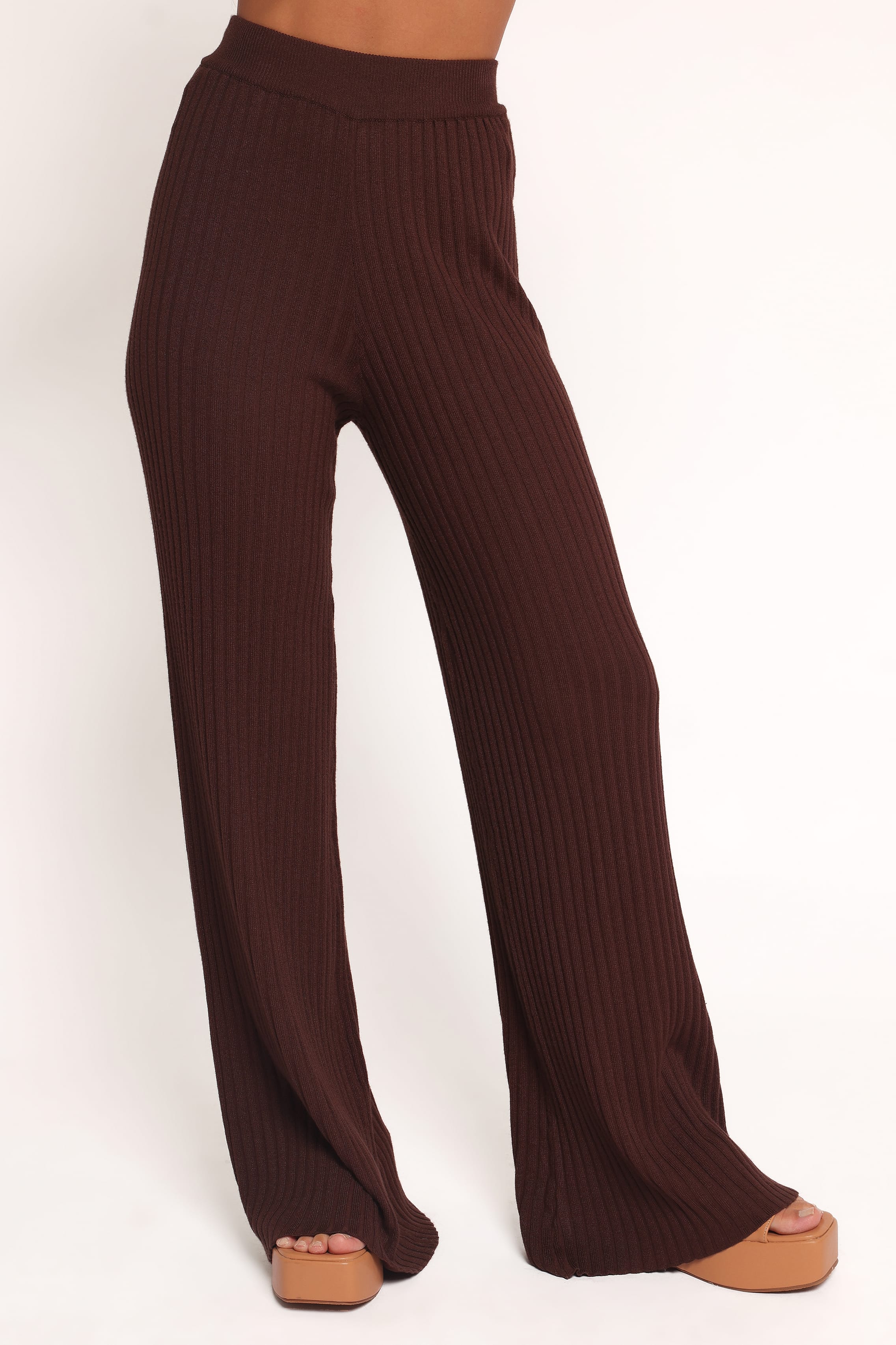 SETS Aylia Ribbed Knit Set - Chocolate