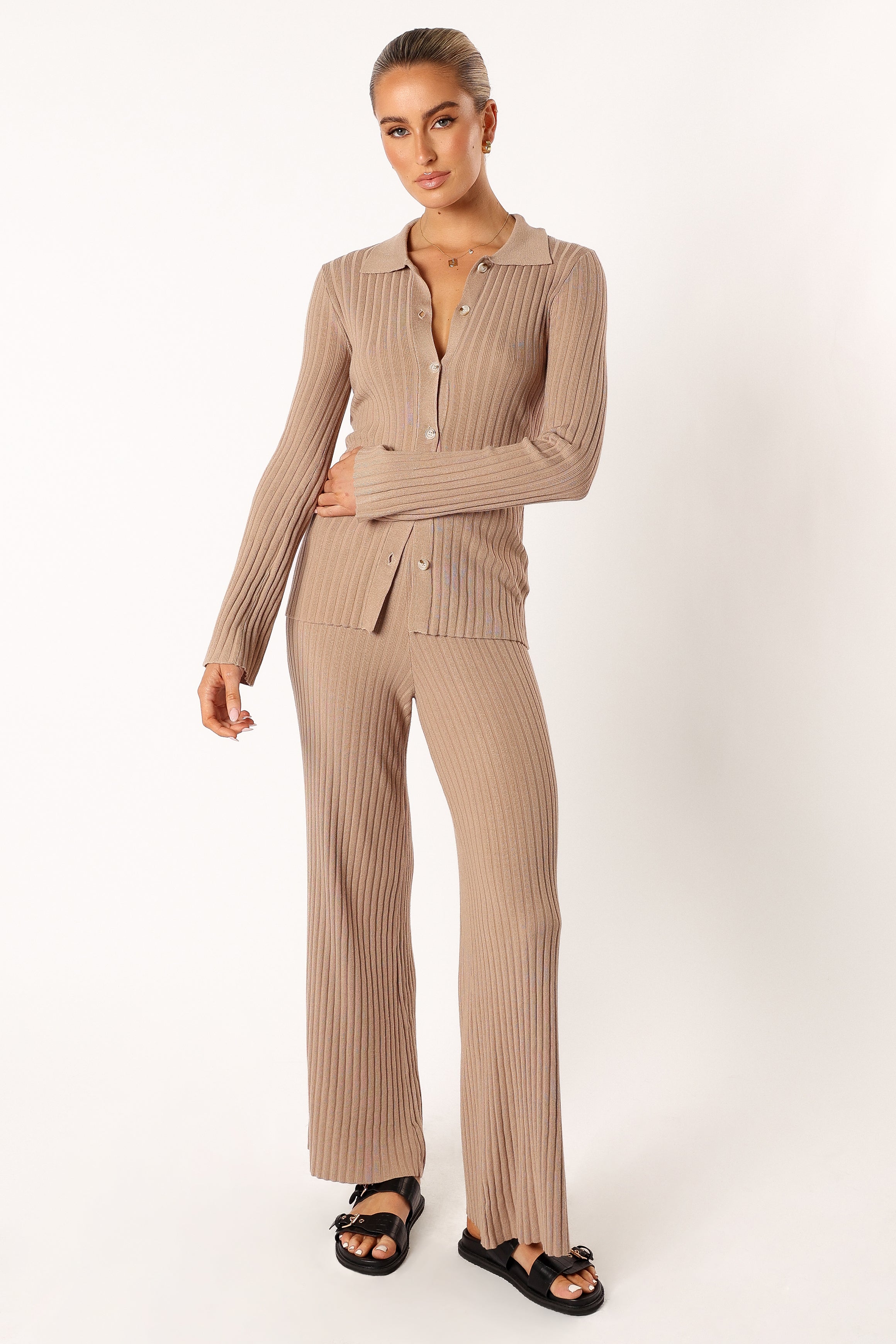 SETS @Aylia Ribbed Knit Set - Mocha