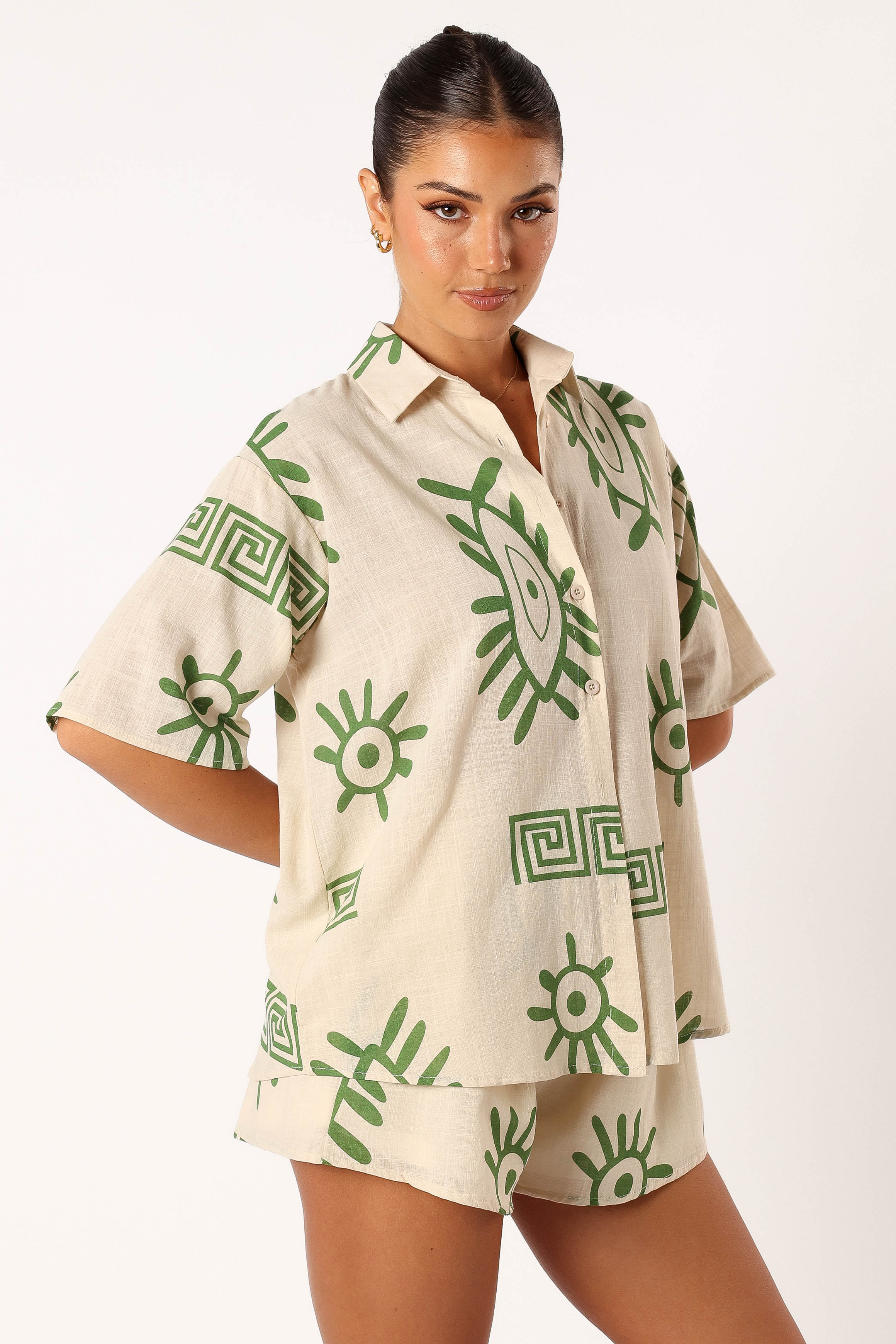 SETS @Baci Short Set - Beige Green