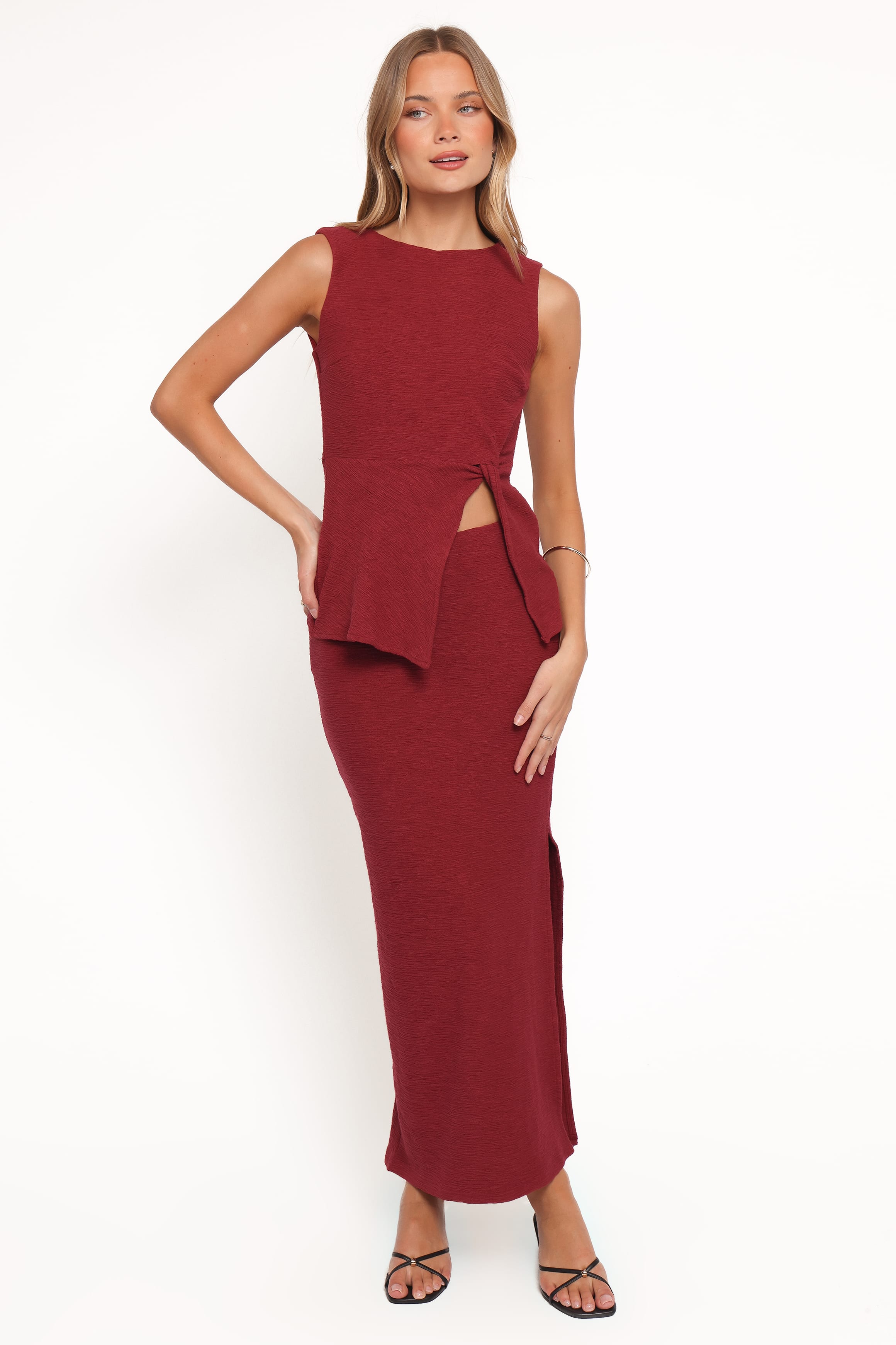 SETS Beatrice Maxi Skirt Set - Berry