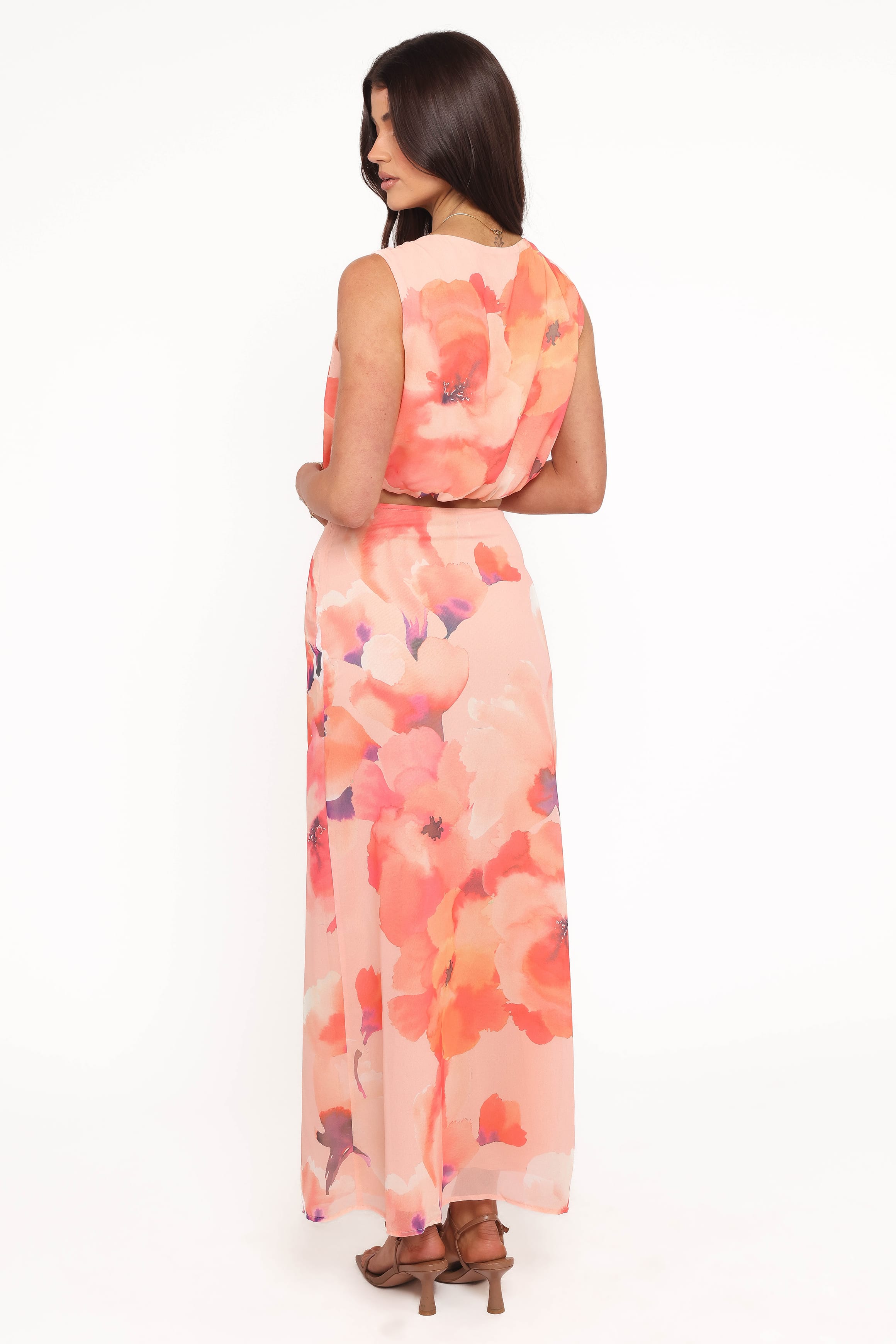 SETS Bethy Skirt Set - Orange Floral