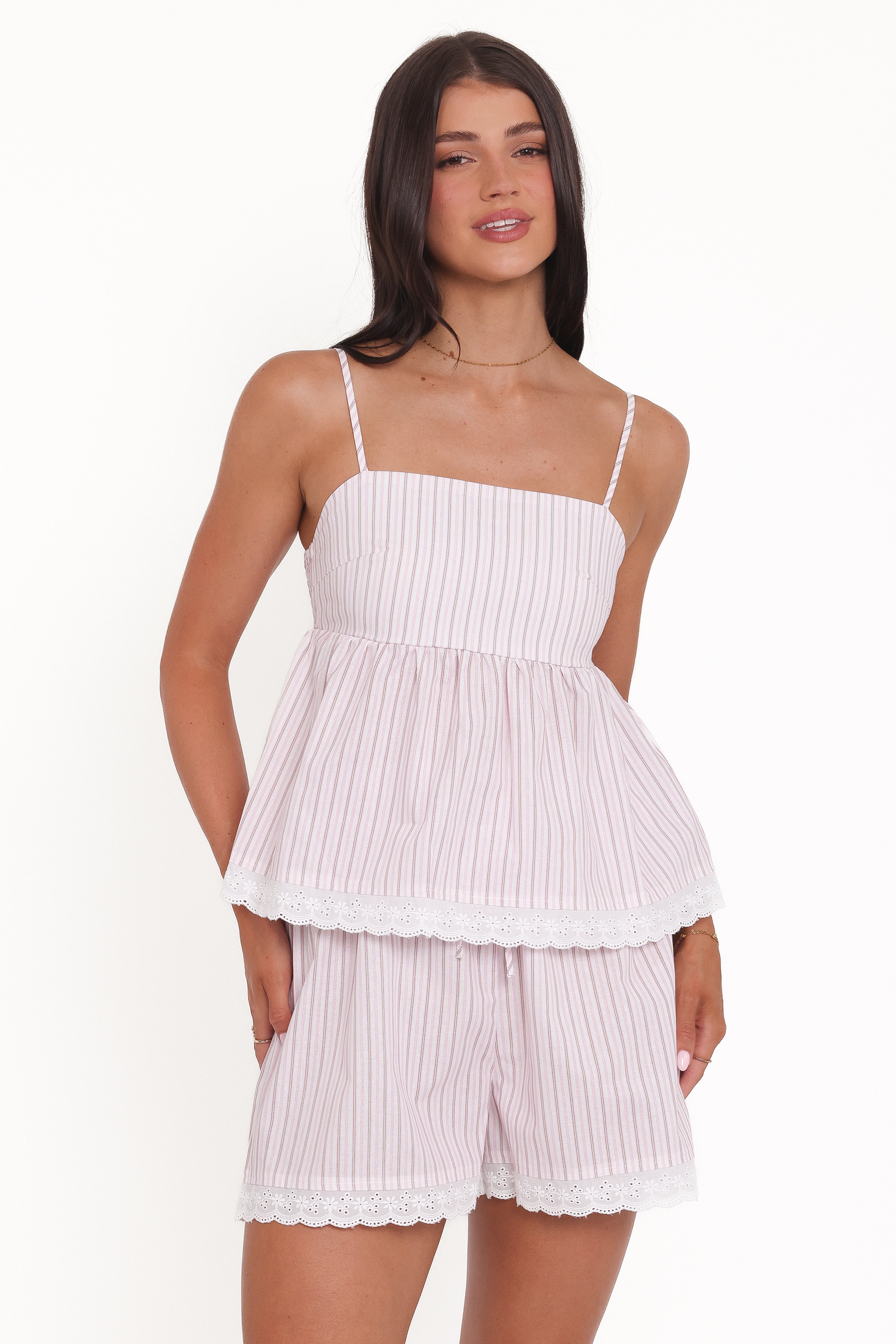 SETS Bridie Short Set - Pink Stripe