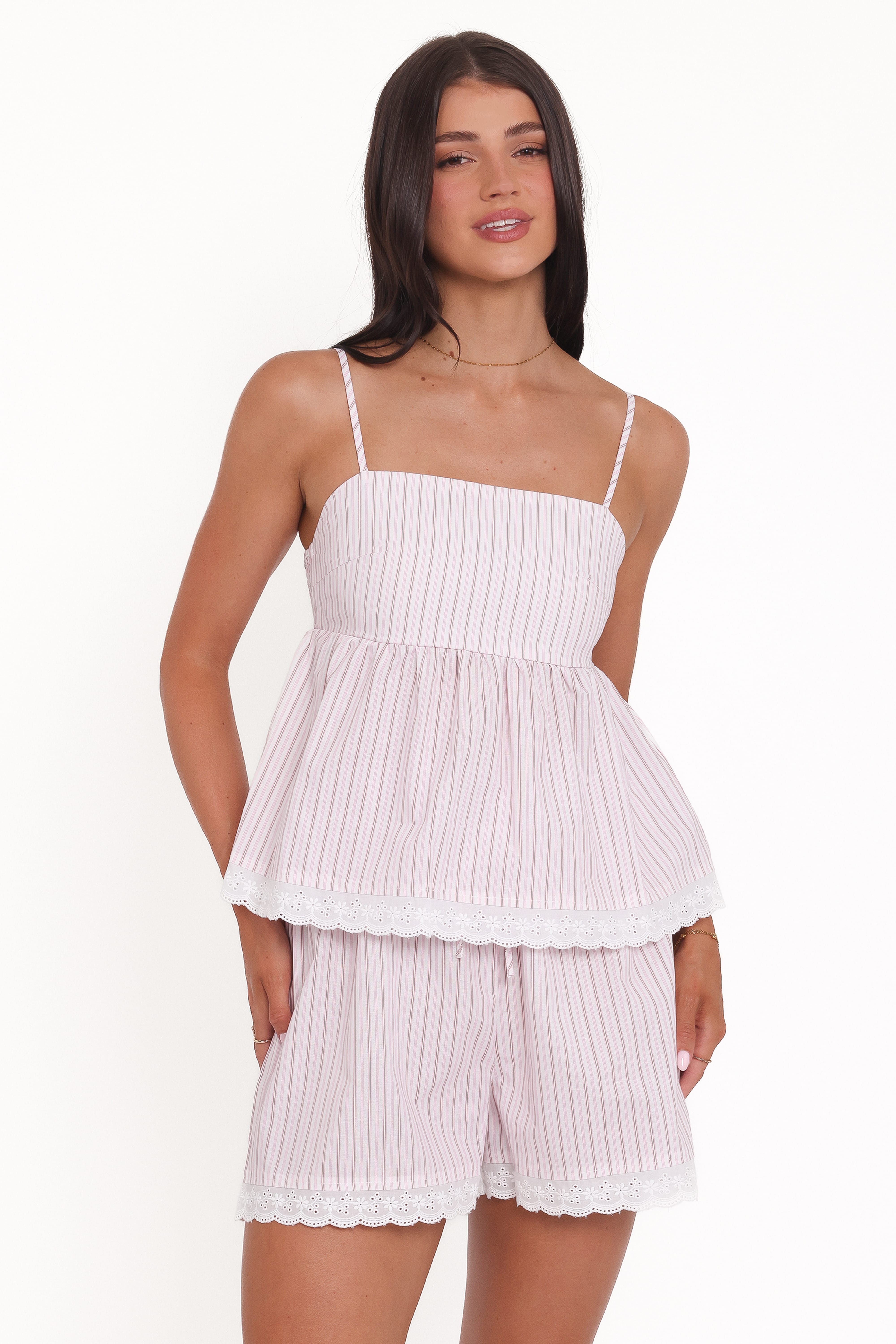 SETS Bridie Short Set - Pink Stripe