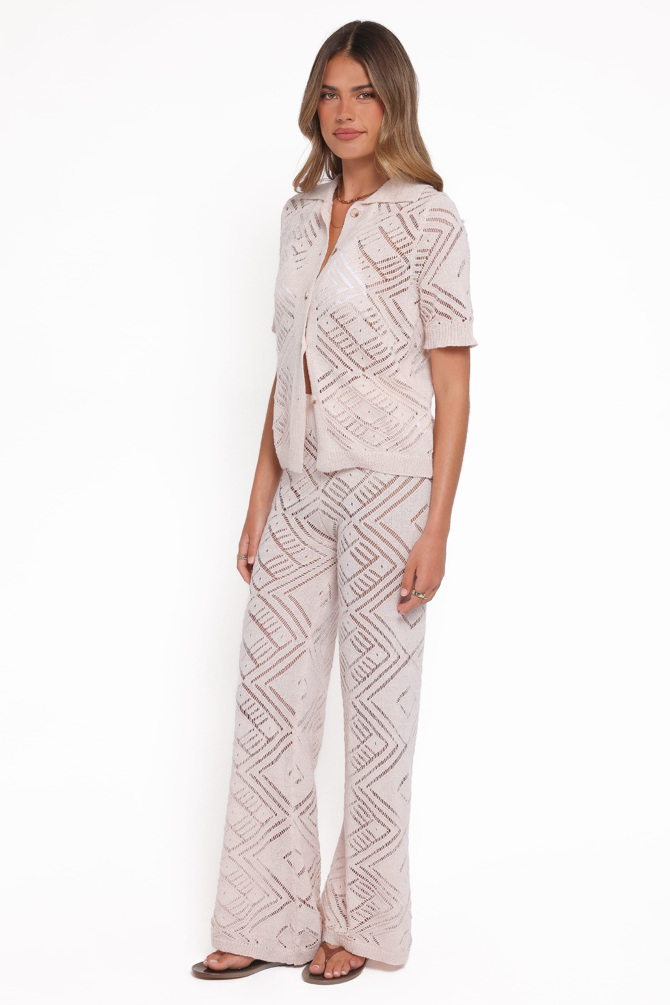 SETS Briony Knit Pant Set - Cream