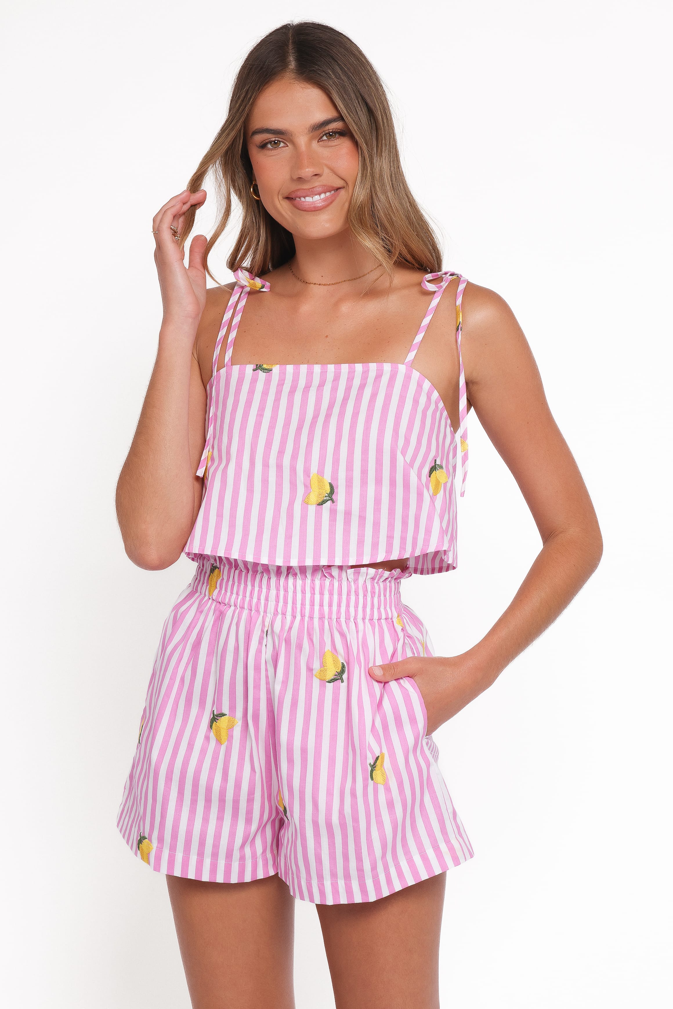 SETS Callum Short Set - Pink Stripe