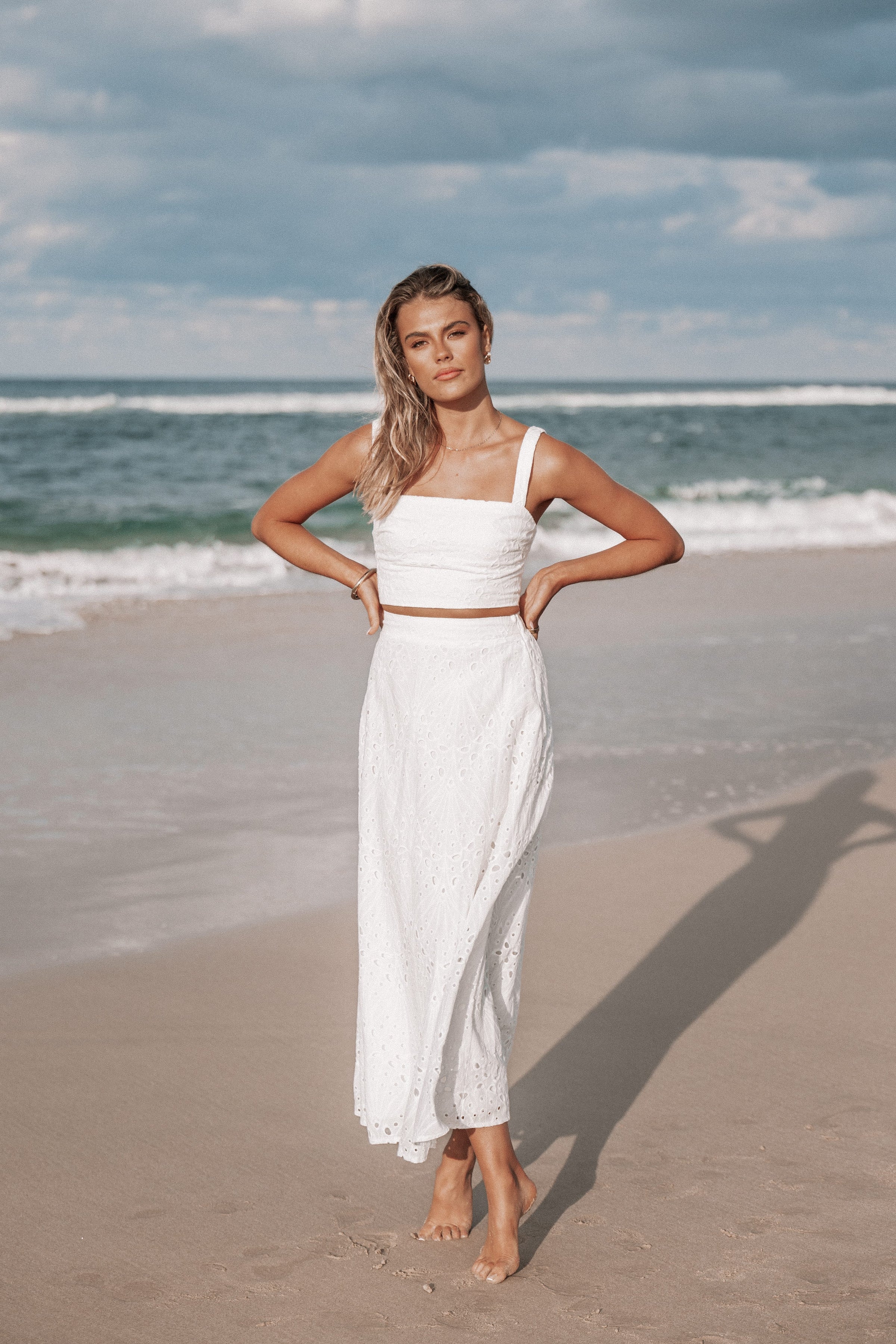 SETS Camellia Two Piece Set - White