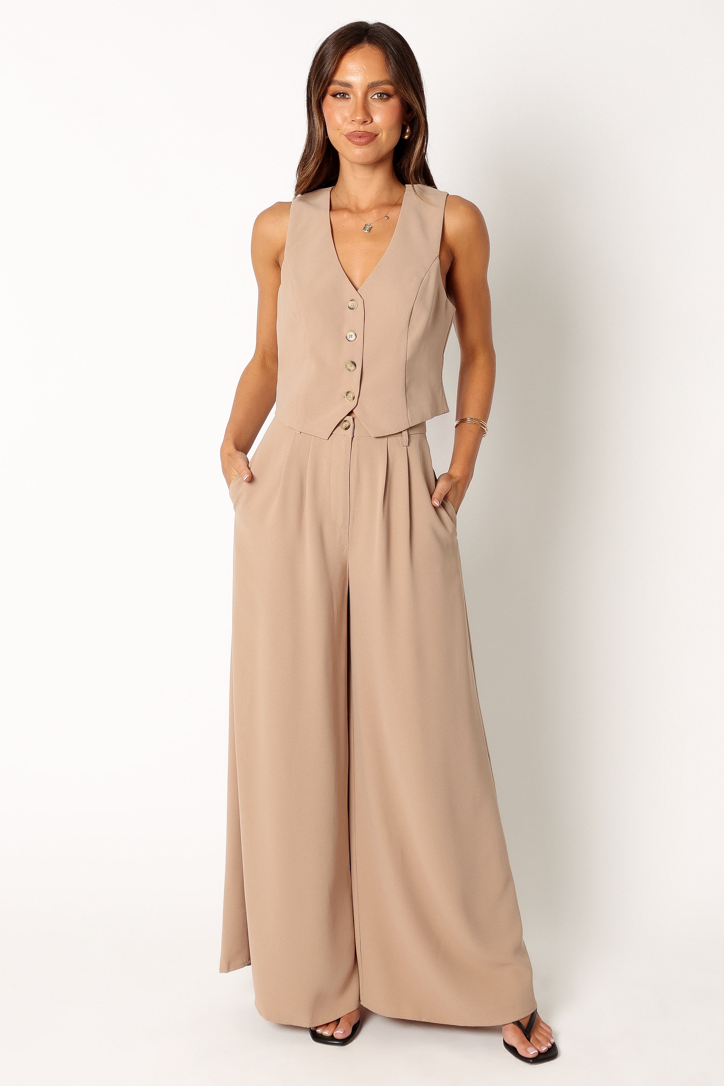 SETS @Camille Two Piece Set - Beige