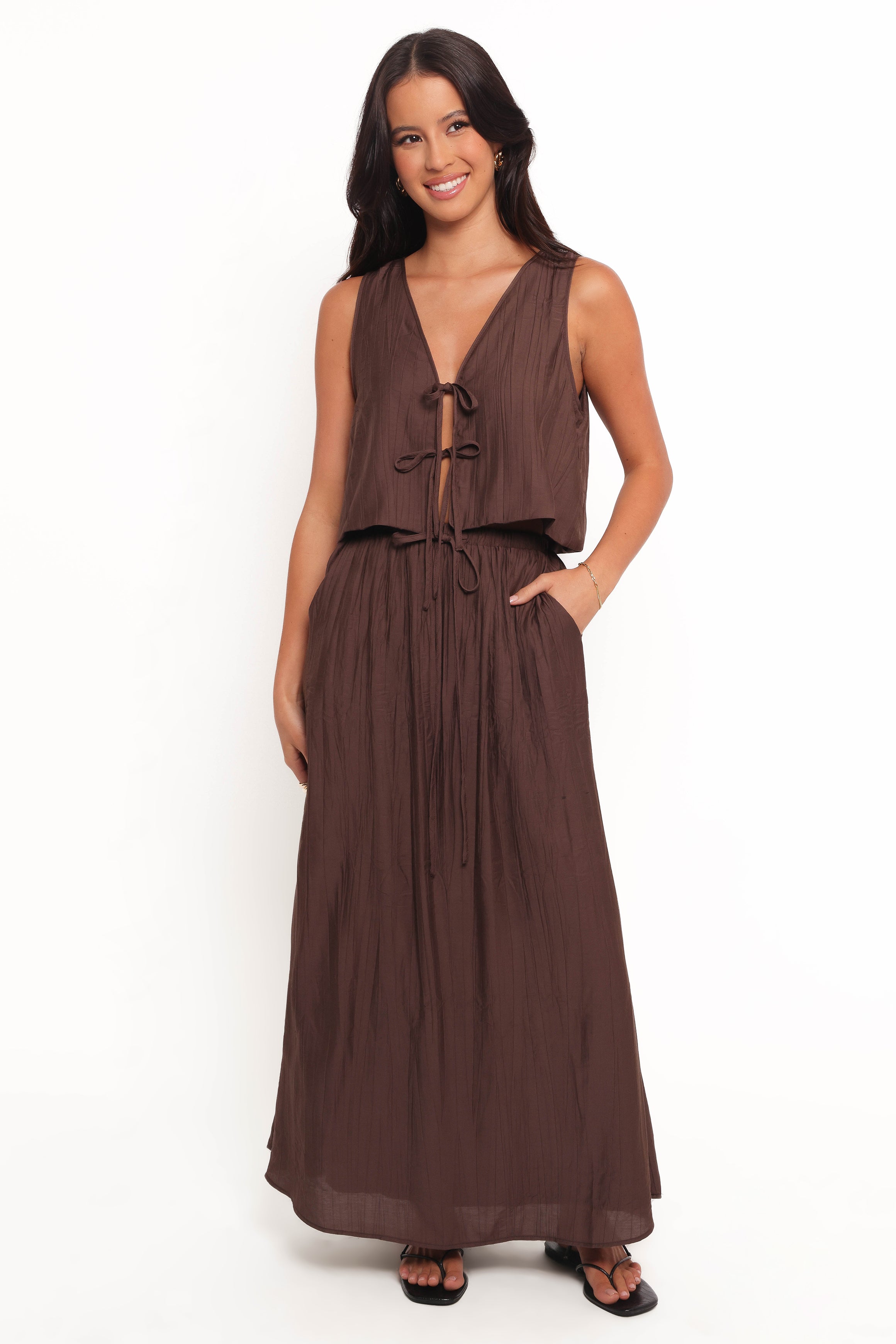 SETS Captie Skirt Set - Chocolate Brown